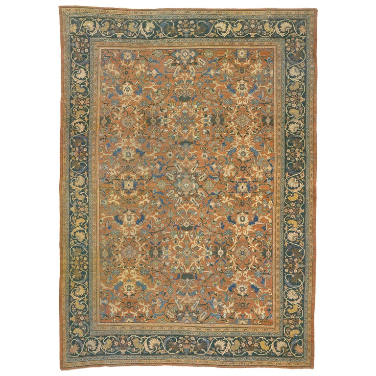 Antique Worn Late 19th Century Persian Rug 3’3” x 6’