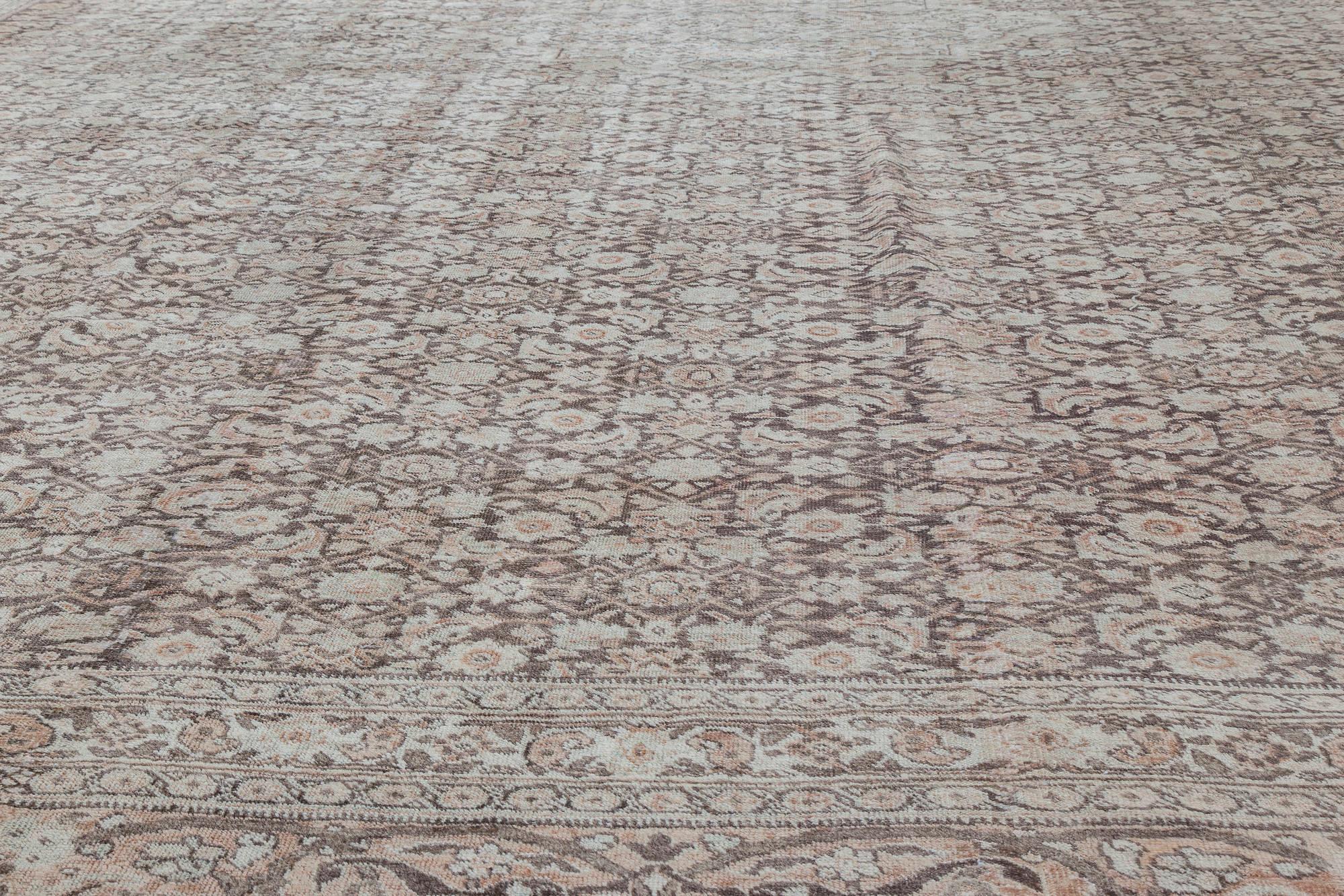 Hand-Knotted Authentic Late 19th Century Persian Tabriz Rug For Sale