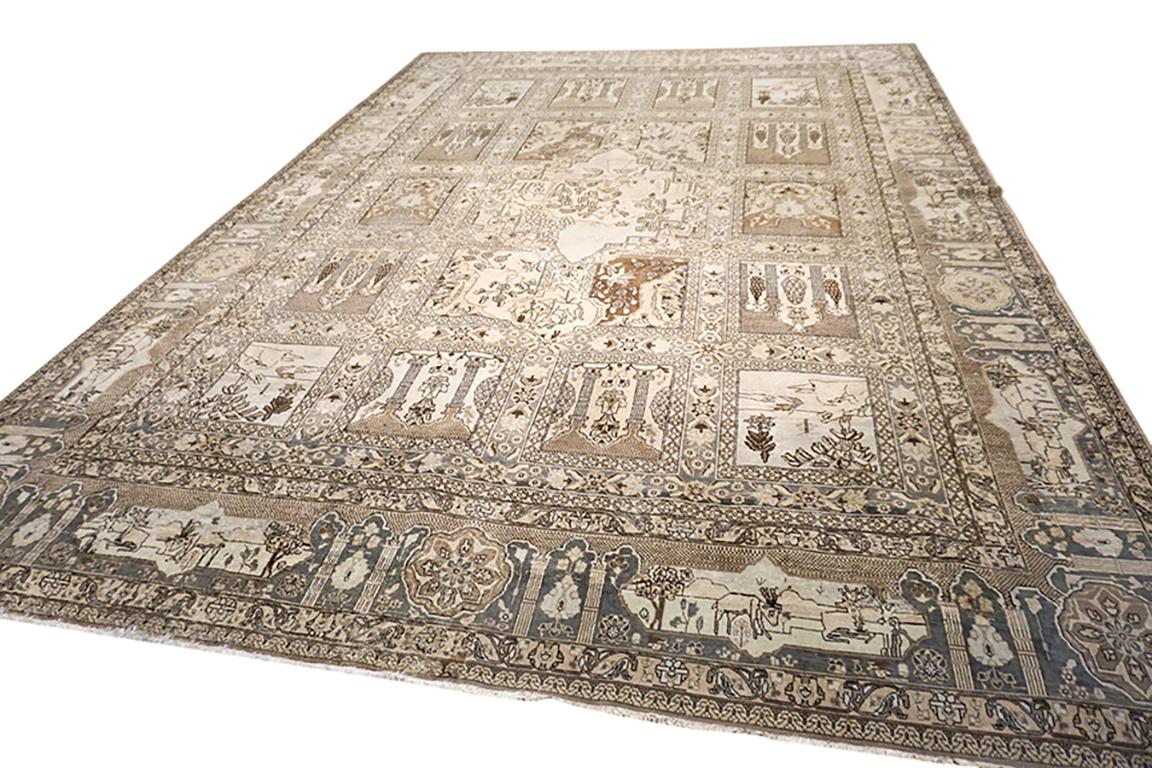 Alfombra persa de Tabriz de finales del siglo XIX Anudado a mano en venta