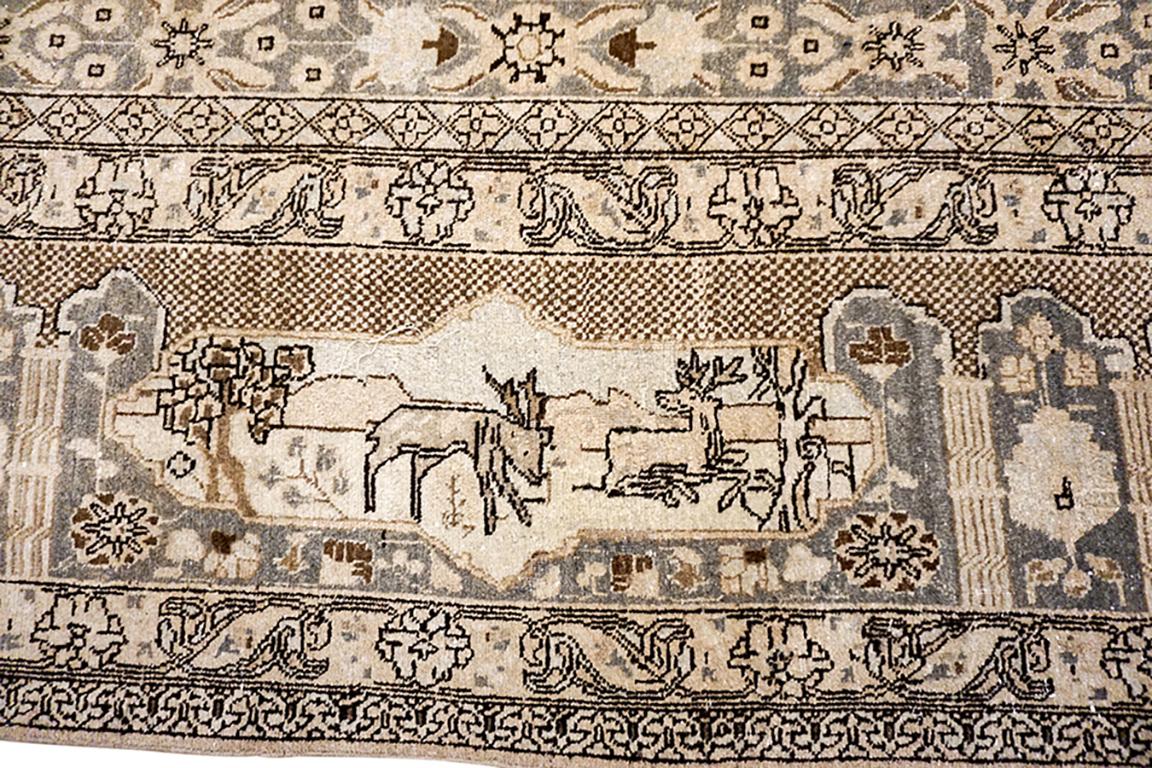 Alfombra persa de Tabriz de finales del siglo XIX en venta 1