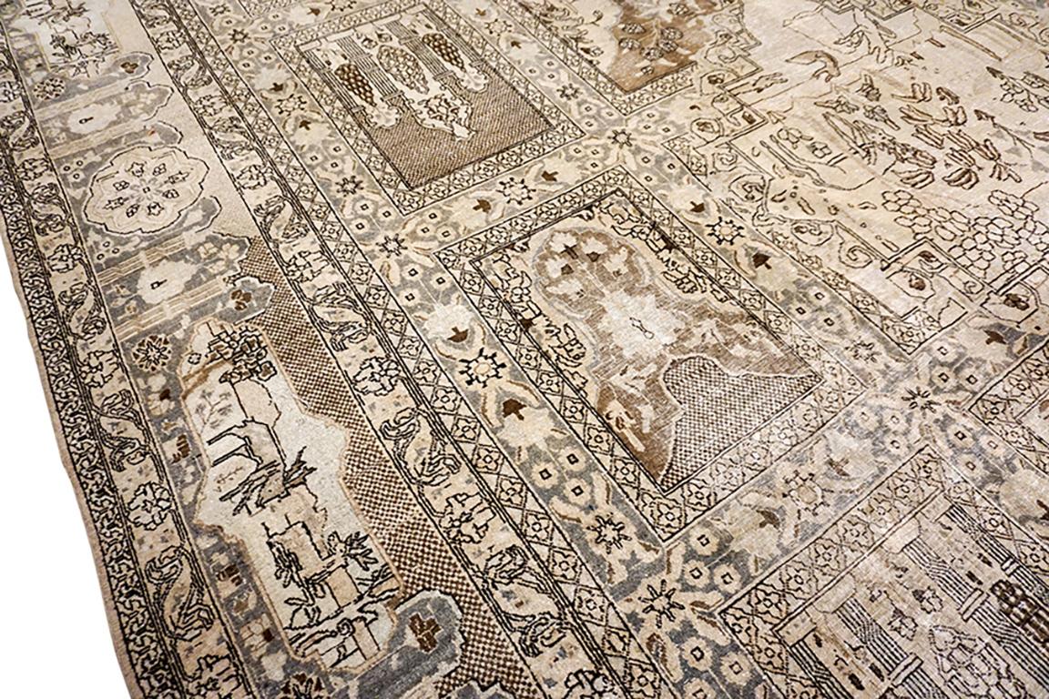 Alfombra persa de Tabriz de finales del siglo XIX en venta 2
