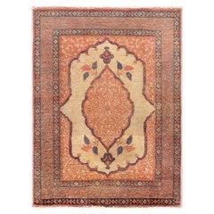 Persischer Täbris Haji Jalili-Teppich aus dem späten 19. Jahrhundert ( 1''9 x 2''3 - 54 x 68)