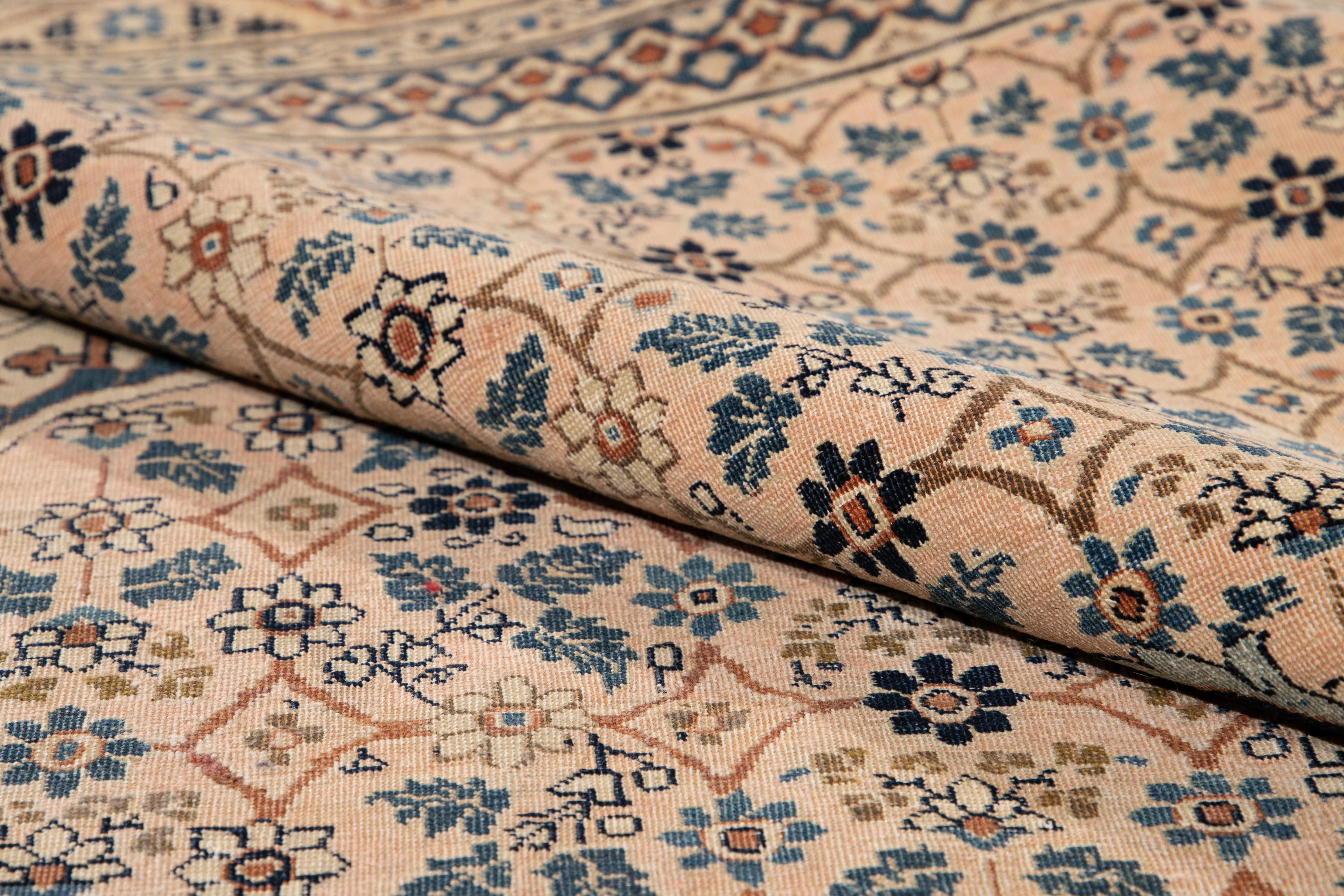 Late 19th Century Persian Tabriz Handmade Wool Rug For Sale 1