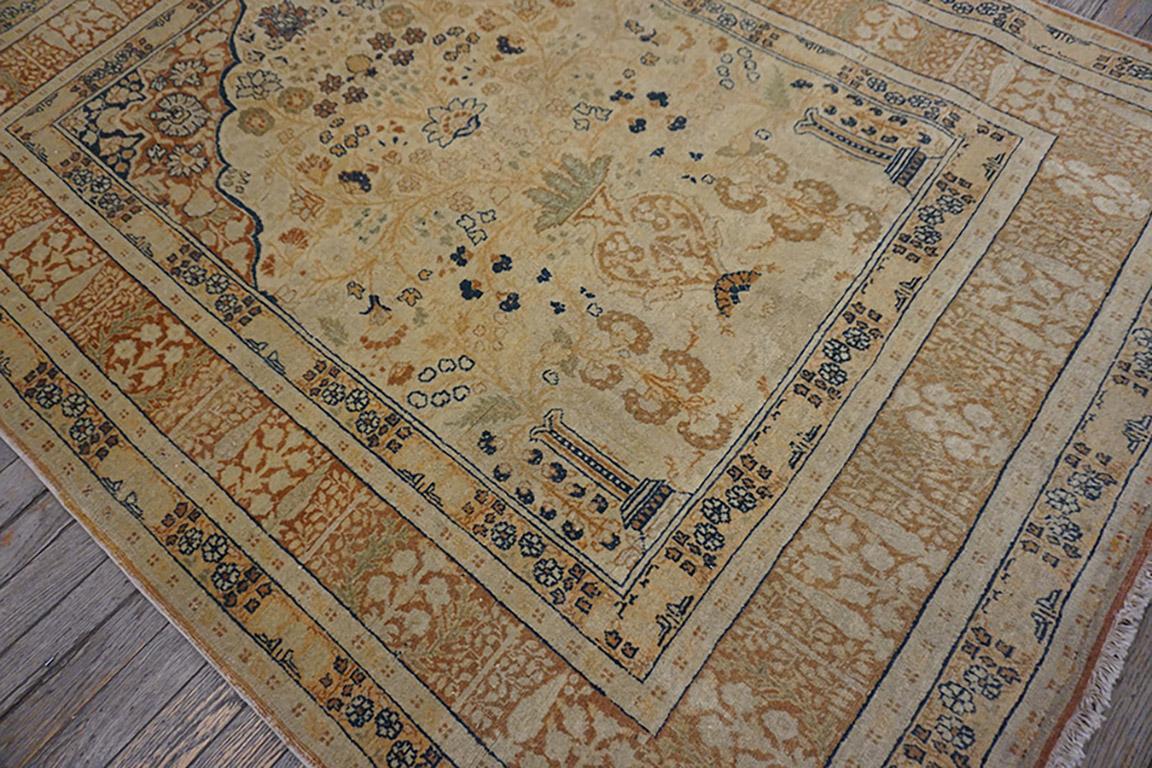 Lana Tappeto da preghiera persiano Tabriz della fine del XIX secolo in vendita