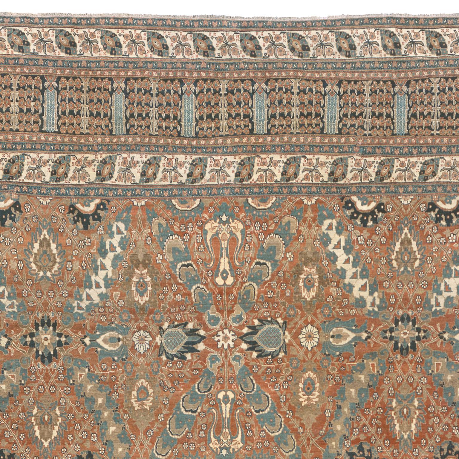 Persischer Täbris-Teppich, 19. Jahrhundert (Sultanabad) im Angebot
