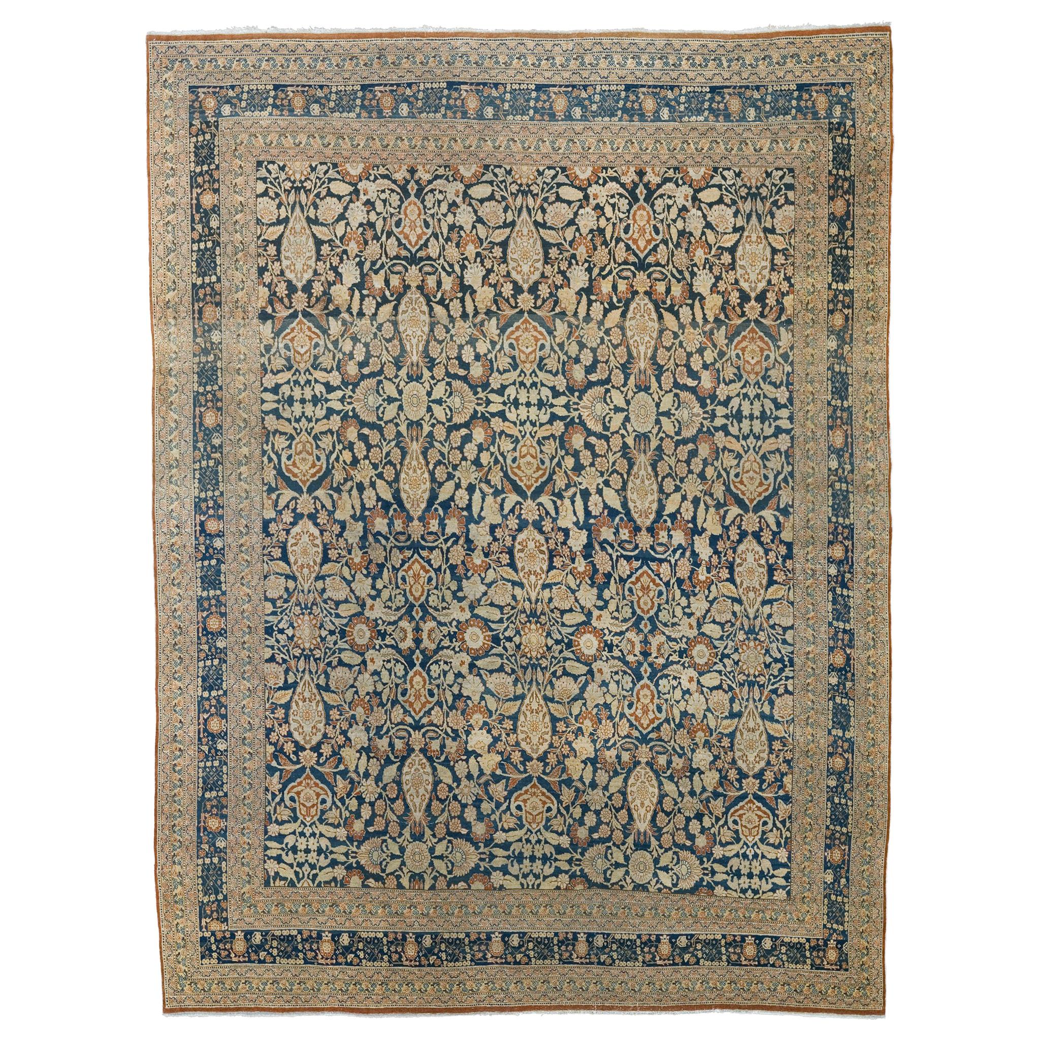 Late 19th Century Persian Tabriz Rug For Sale