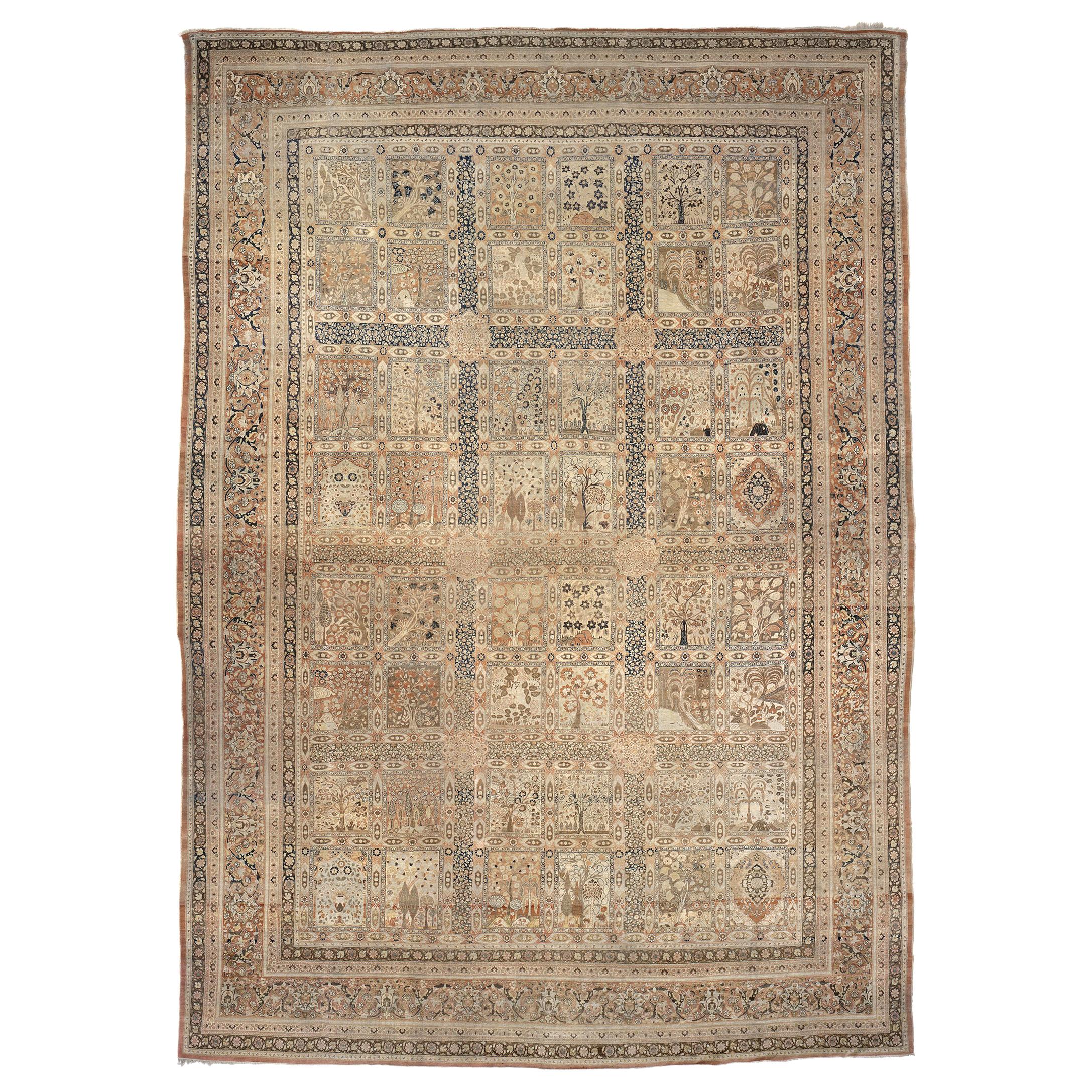 Late 19th Century Persian Tabriz Rug For Sale