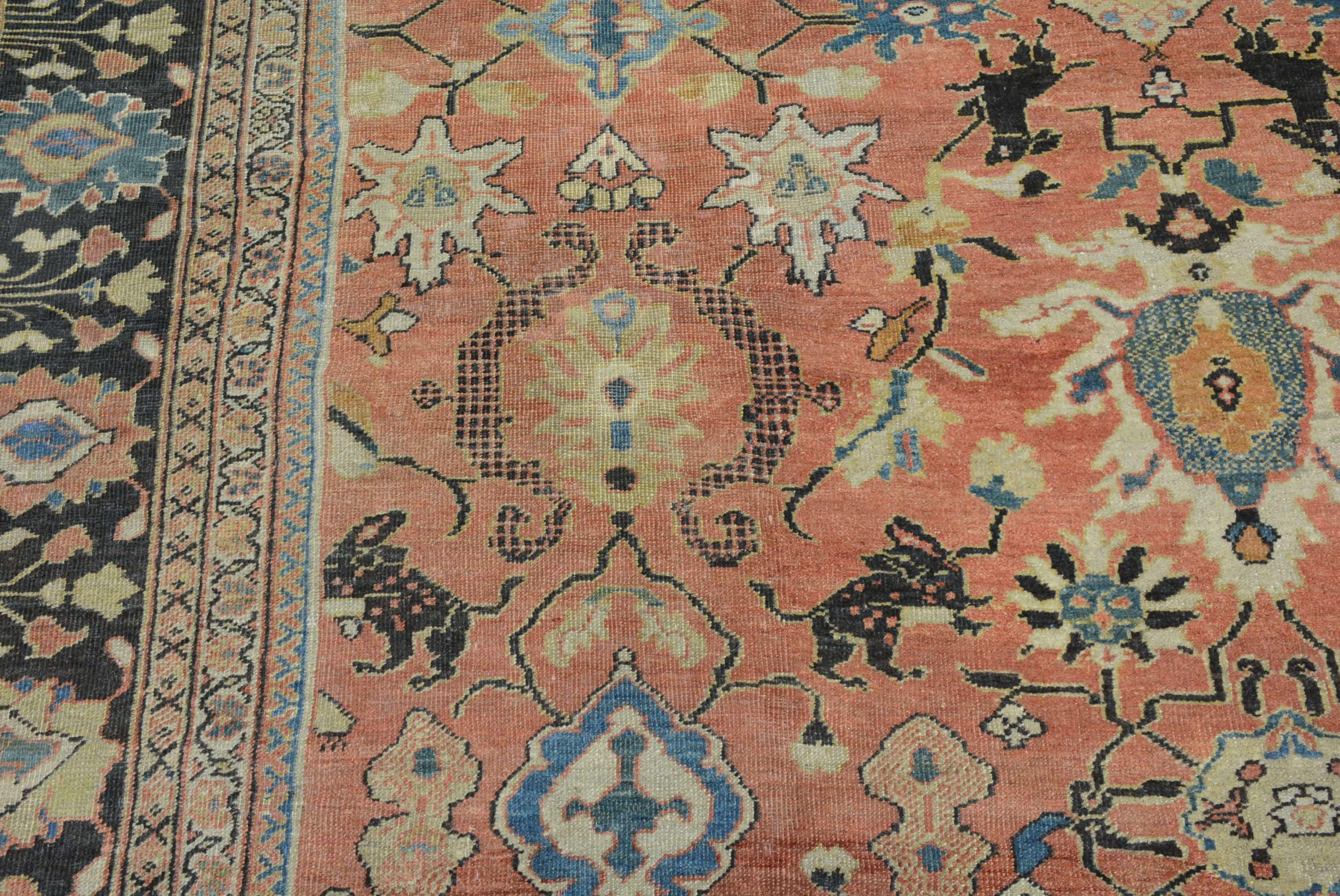 Tappeto persiano Ziegler Mahal della fine del XIX secolo In condizioni buone in vendita a Closter, NJ