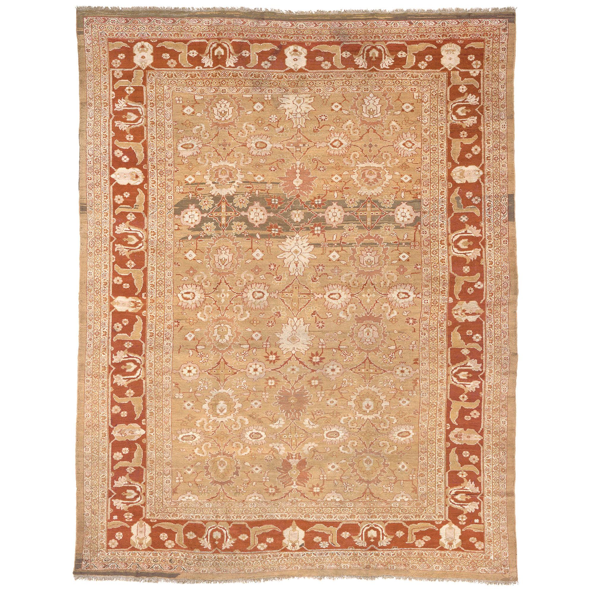 Late 19th Century Persian Ziegler Rug For Sale
