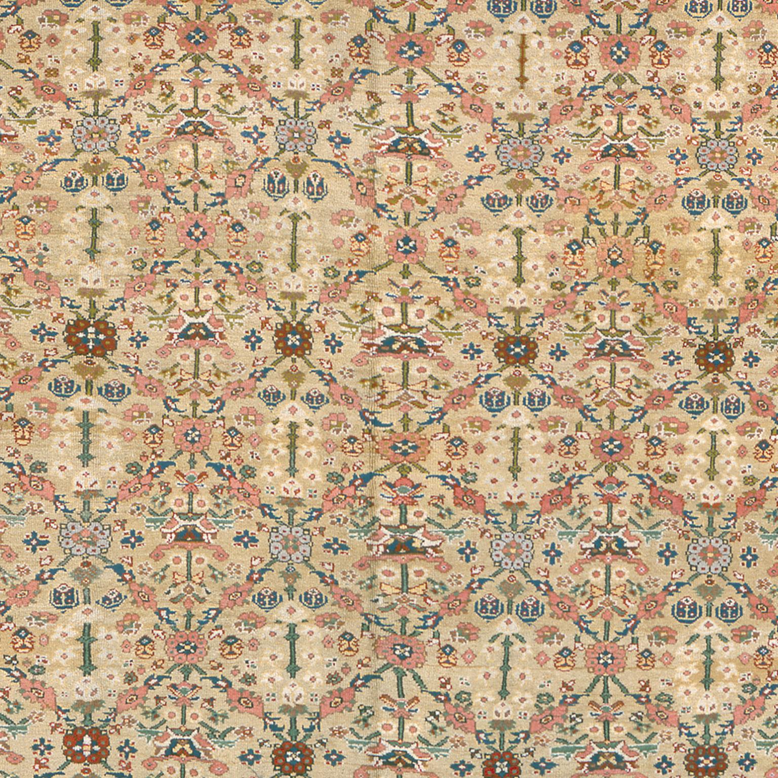 Persischer Ziegler Sultanabad-Teppich aus dem späten 19. Jahrhundert (Handgeknüpft) im Angebot