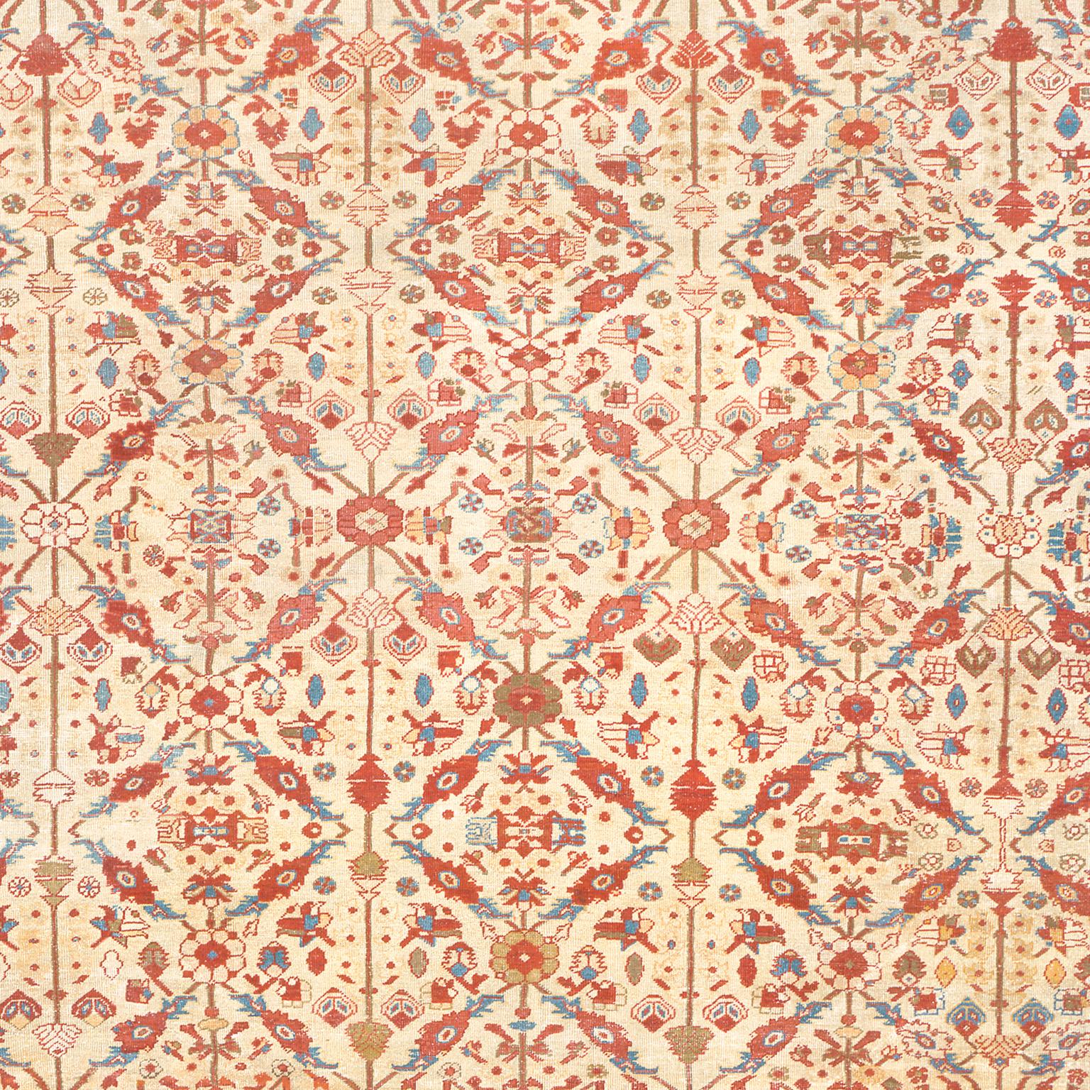 Persischer Ziegler Sultanabad Rugs, 19. Jahrhundert (Handgewebt) im Angebot