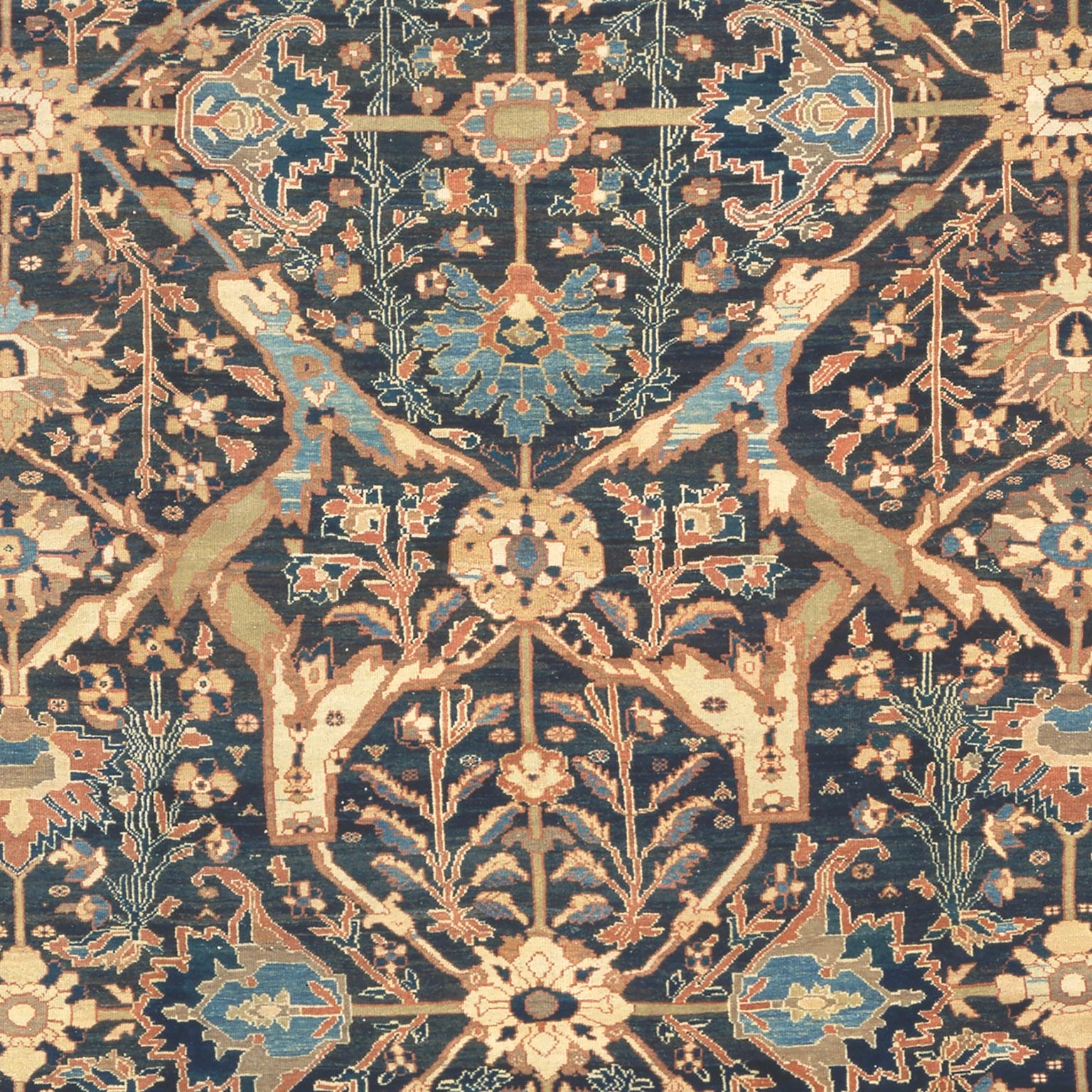 Persiano Tappeto persiano Ziegler Sultanabad Rugs della fine del XIX secolo in vendita