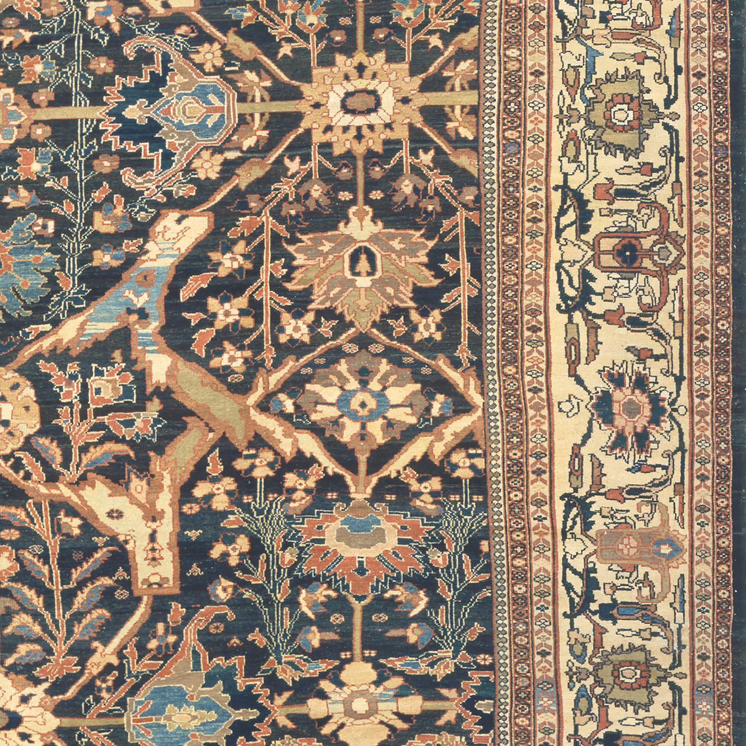 Wool Late 19th Century Persian Ziegler Sultanabad Rug For Sale