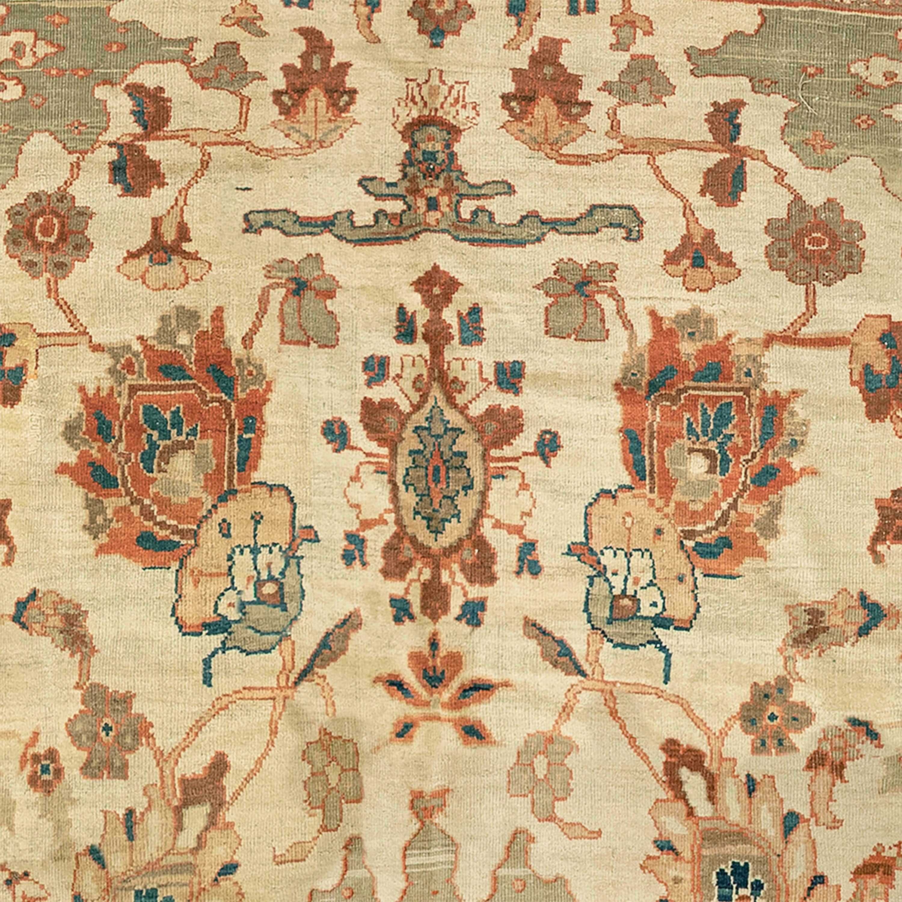 Wool Late 19th Century Persian Ziegler Sultanabad Rug For Sale