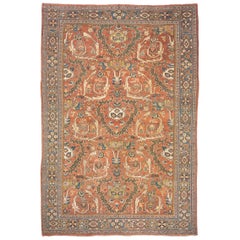 Antique Late 19th Century Persian Ziegler Sultanabad Rug