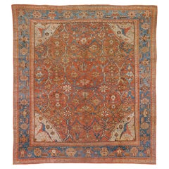 Persischer Ziegler Sultanabad-Teppich aus dem späten 19. Jahrhundert