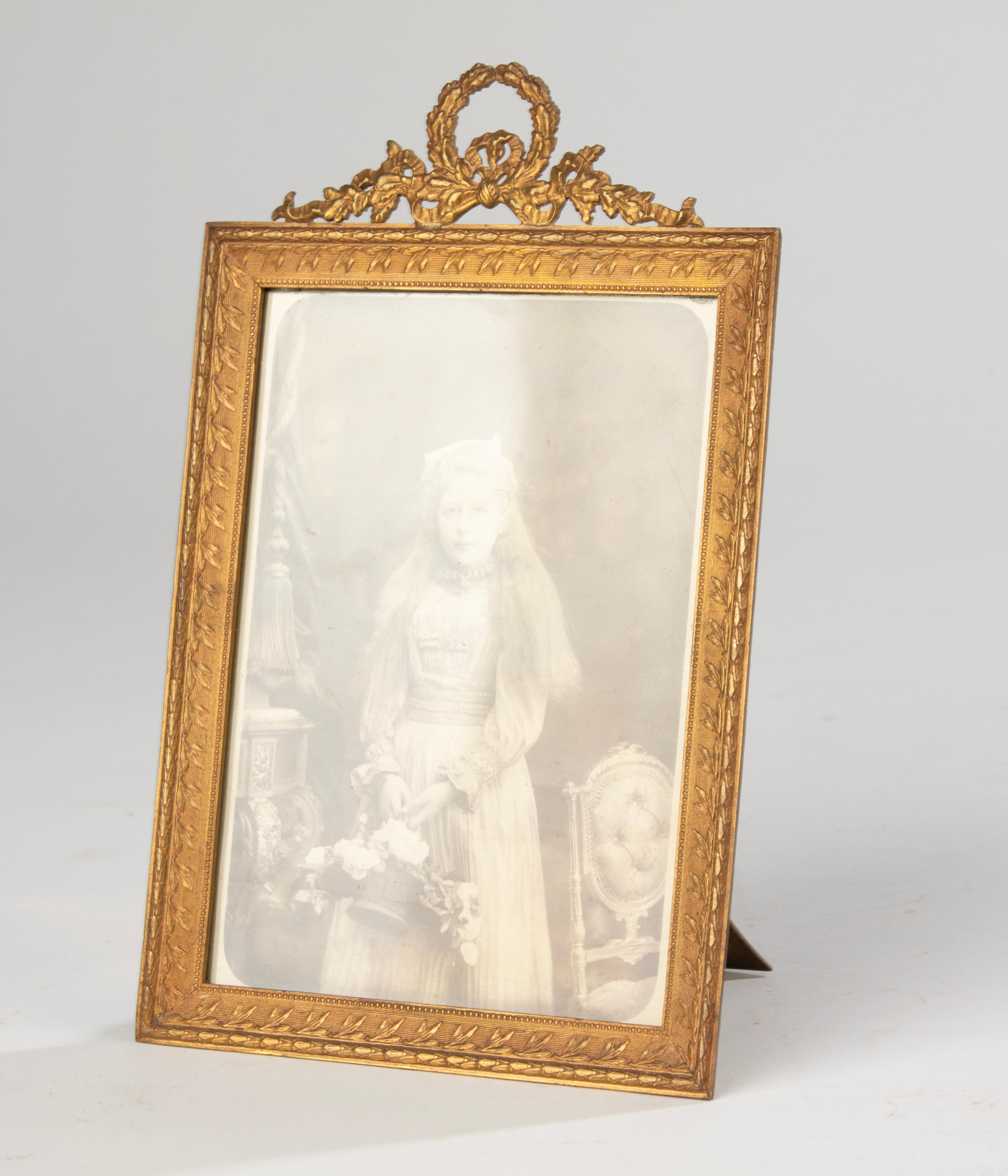 French Late 19th Century Photo Frame - Louis XVI Style - Ormolu Bronze For Sale