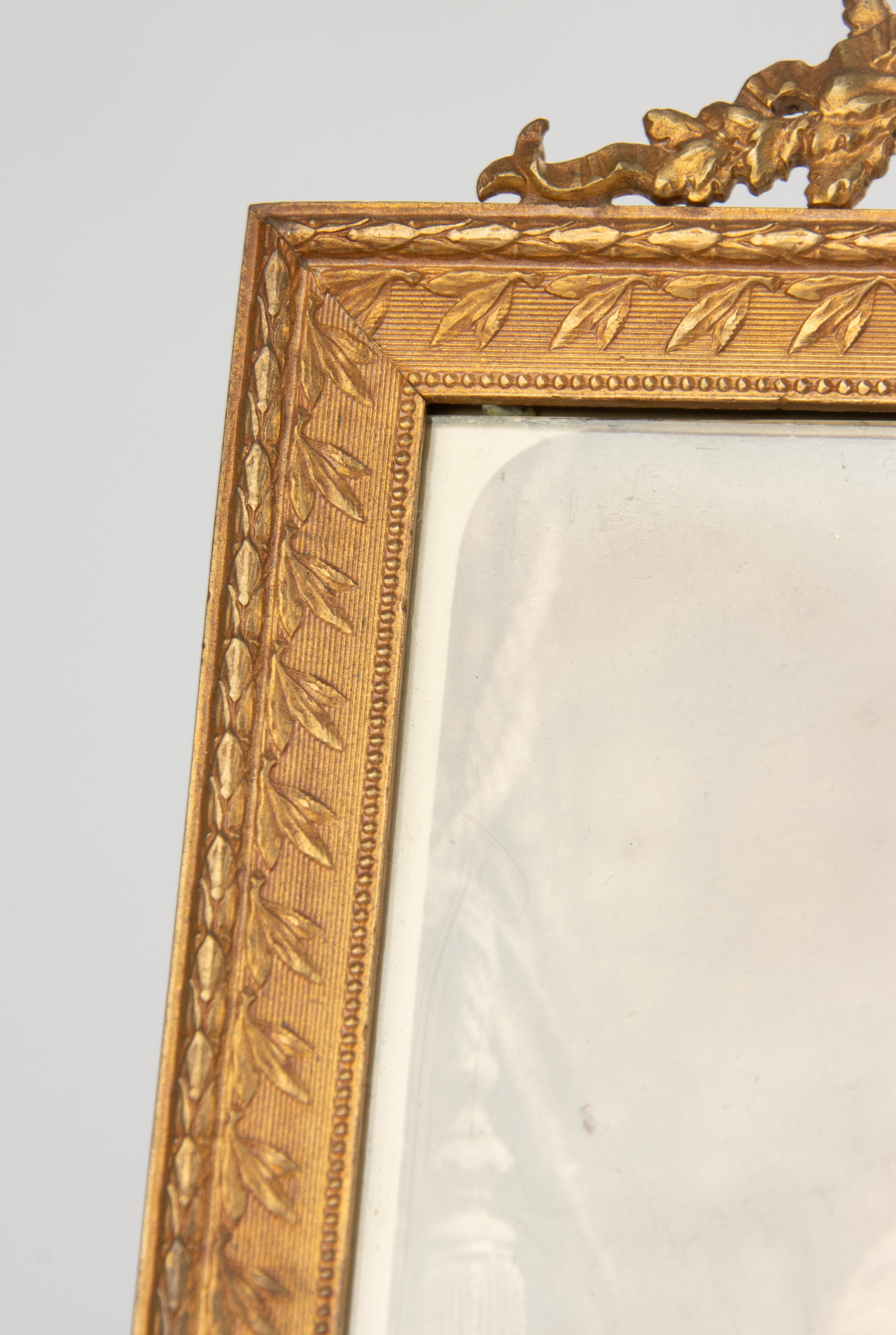 Brass Late 19th Century Photo Frame - Louis XVI Style - Ormolu Bronze For Sale