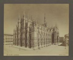 Late 19th-Century Photograph of Milan Cathedral by Edizioni Brogi, circa 1870
