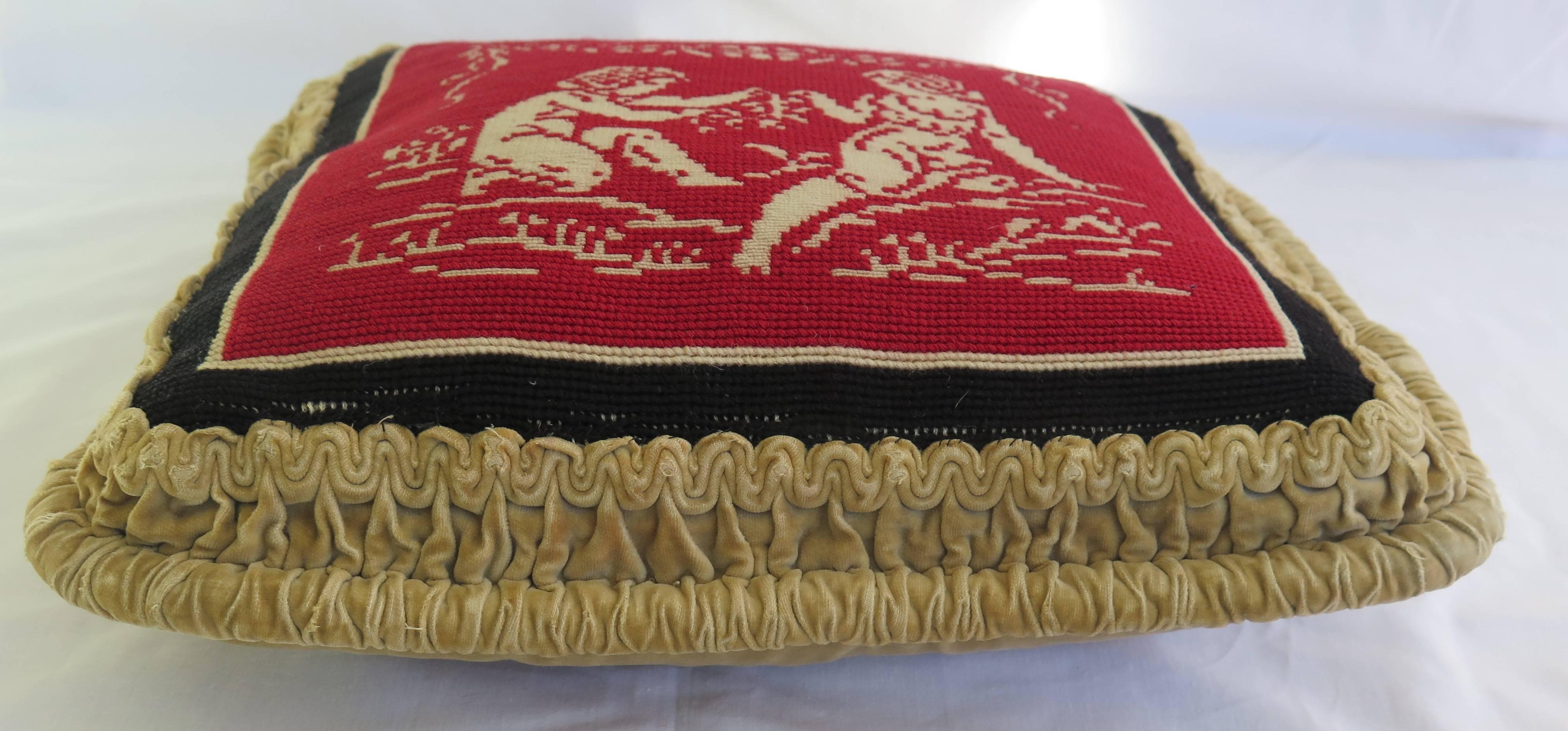Late 19th Century Pillow or Cushion Needlepoint Tapestry of Classical Design In Good Condition In Lincoln, Lincolnshire
