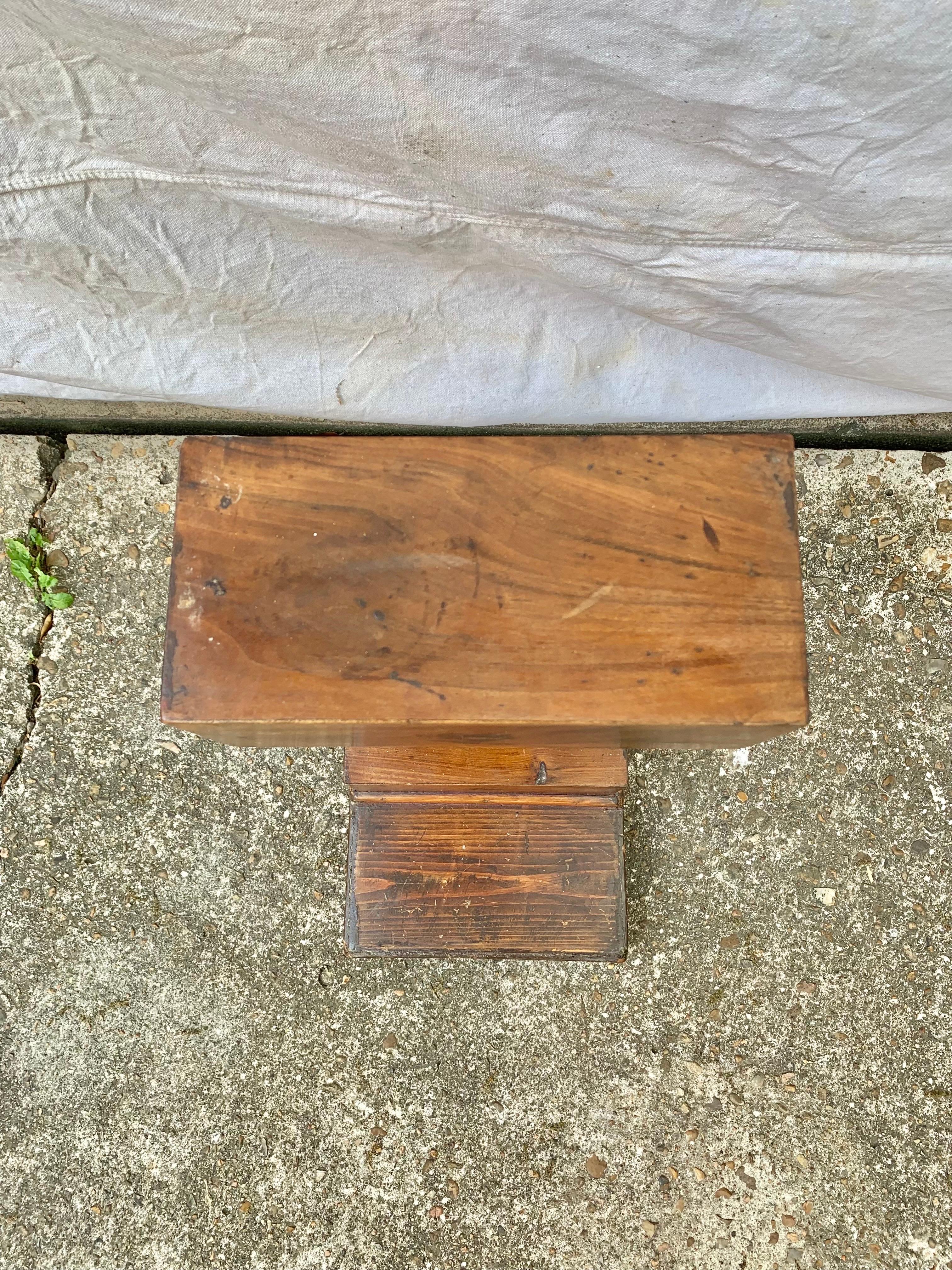 Late 19th Century Pine and Walnut Tobacco Stand In Good Condition For Sale In Burton, TX