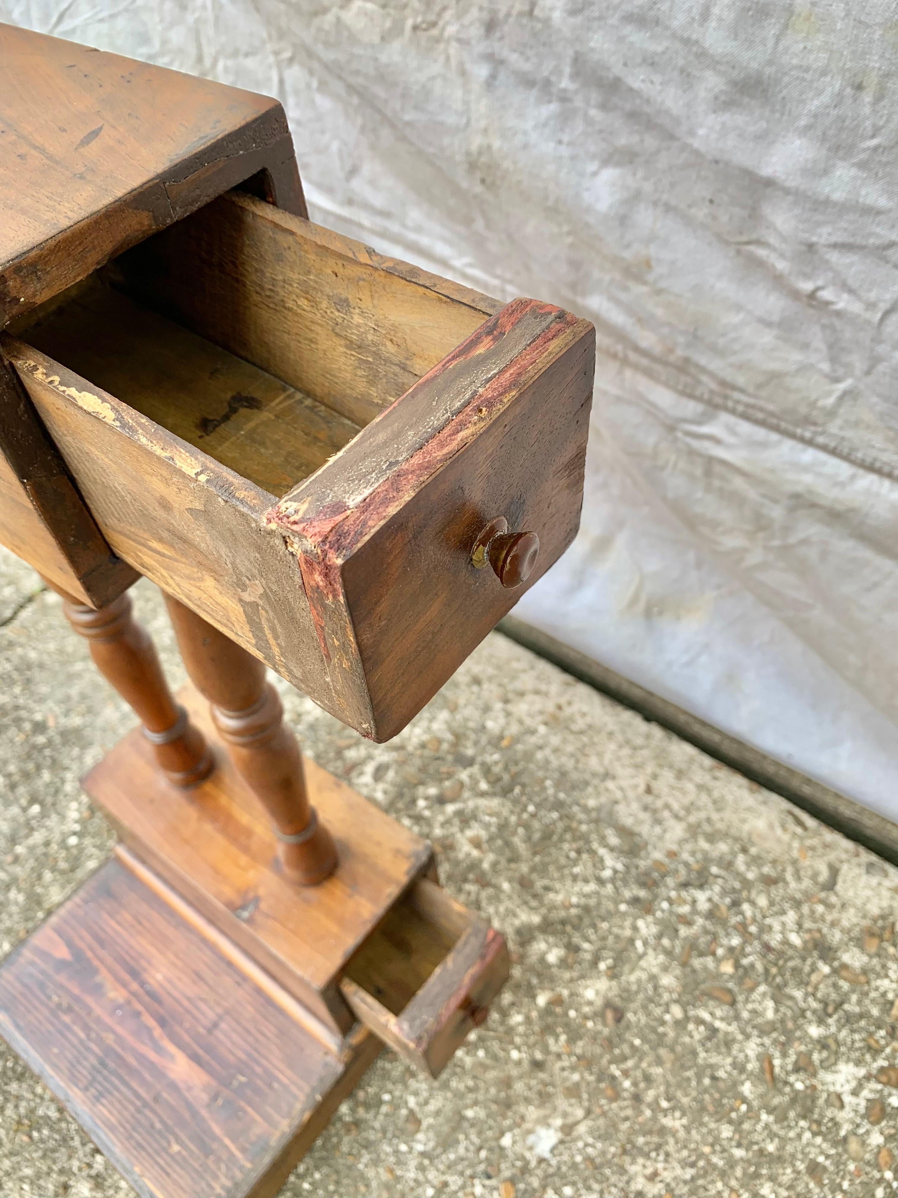 Late 19th Century Pine and Walnut Tobacco Stand For Sale 4