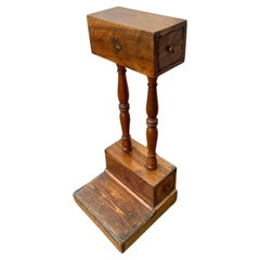 Antique Late 19th Century Pine and Walnut Tobacco Stand