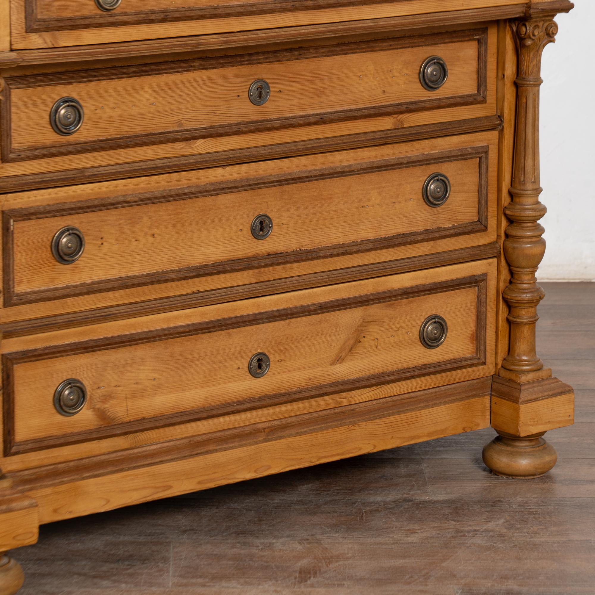 Late 19th Century Pine Chest of Four Drawers, Denmark For Sale 8