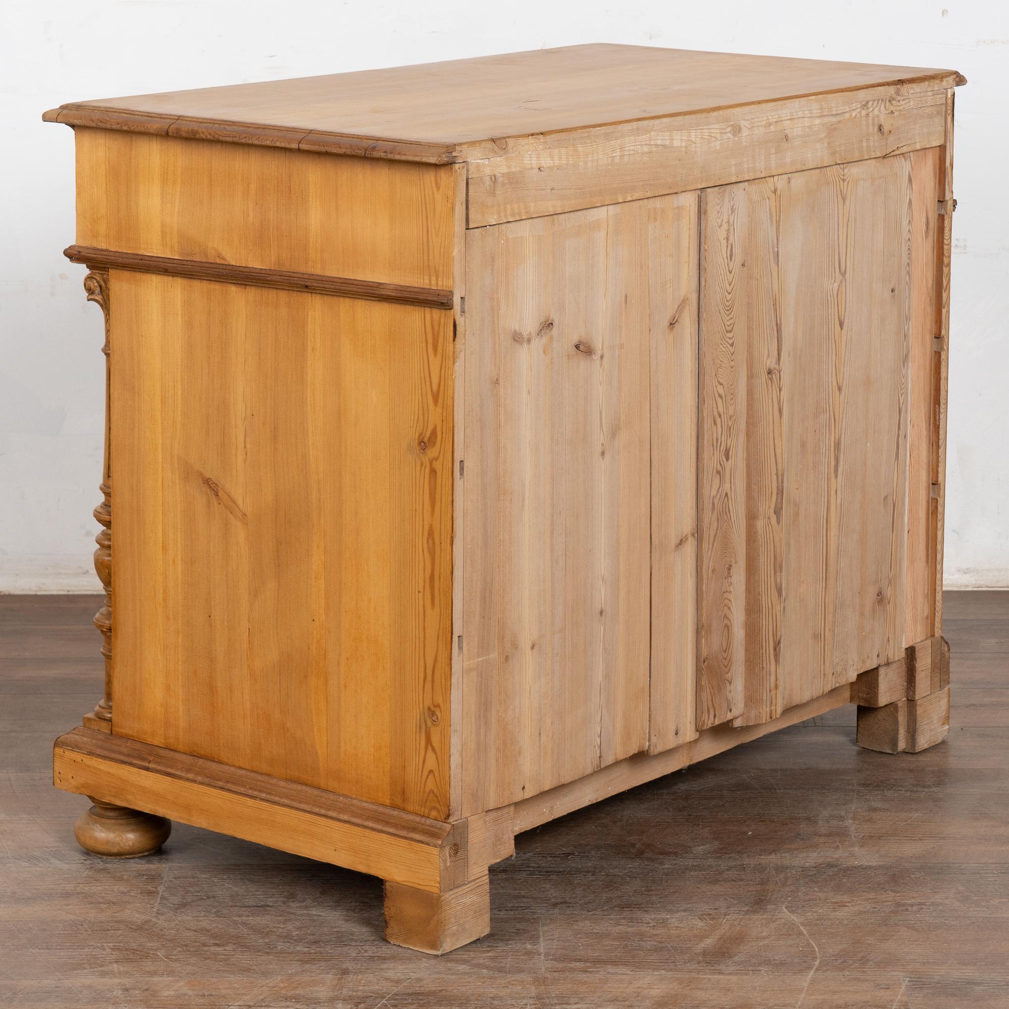 Late 19th Century Pine Chest of Four Drawers, Denmark For Sale 10