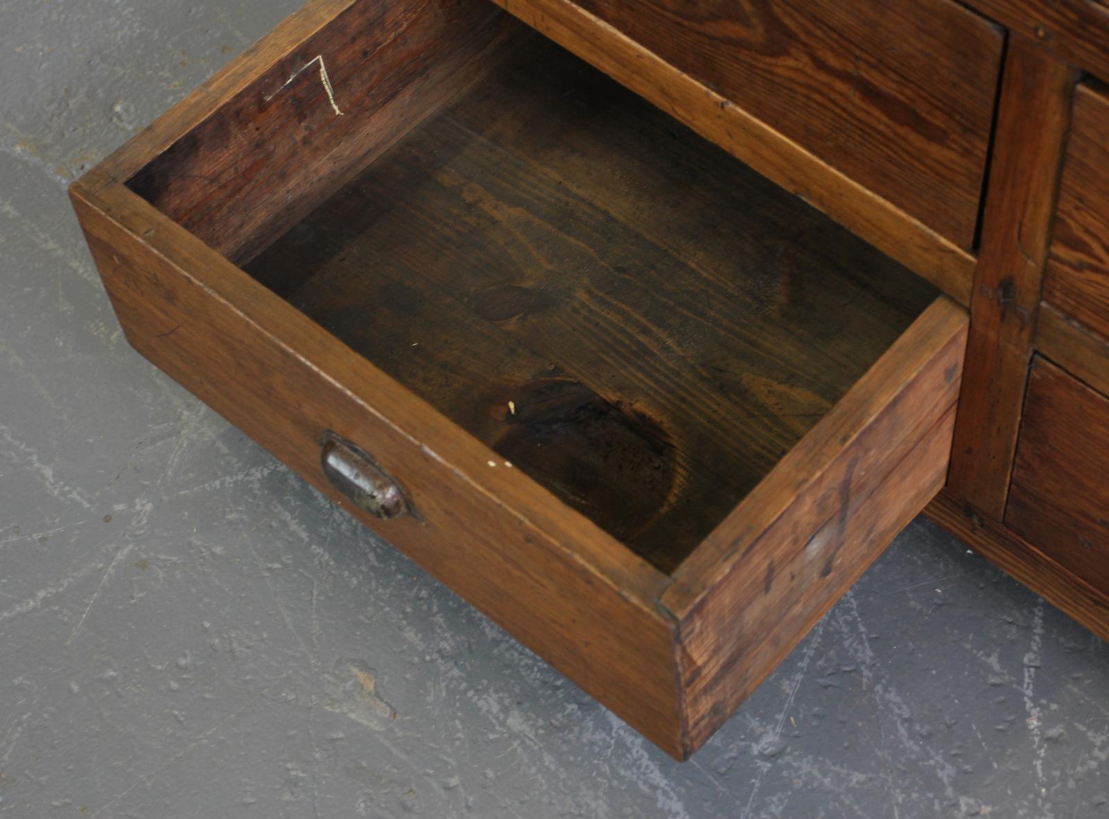 Late 19th Century Pine Factory Drawers 5