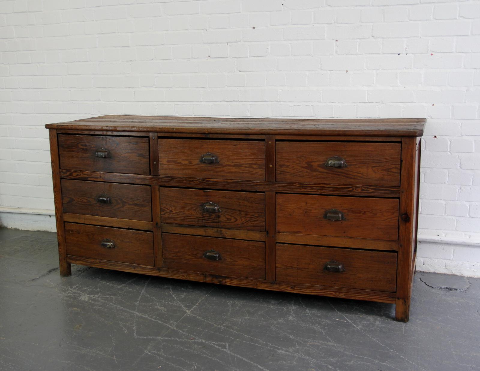 Late 19th Century Pine Factory Drawers 3