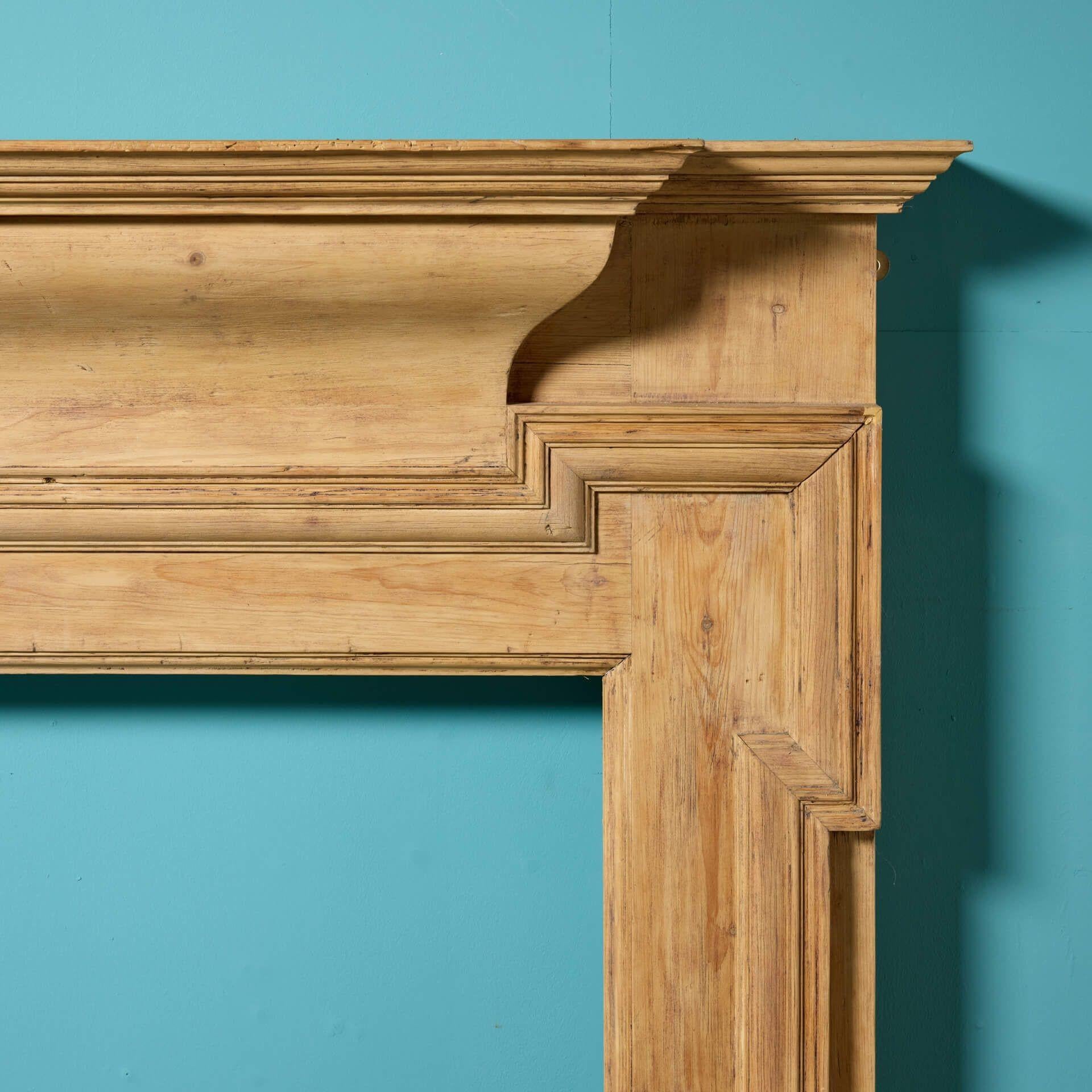 Victorian Late 19th Century Pine Fire Mantel For Sale