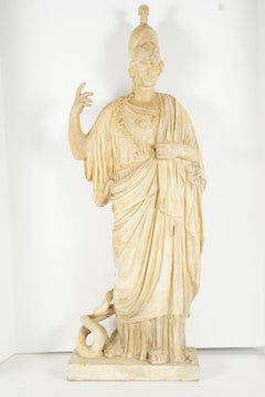 Late 19th Century Plaster Statue of Athena After the Antique