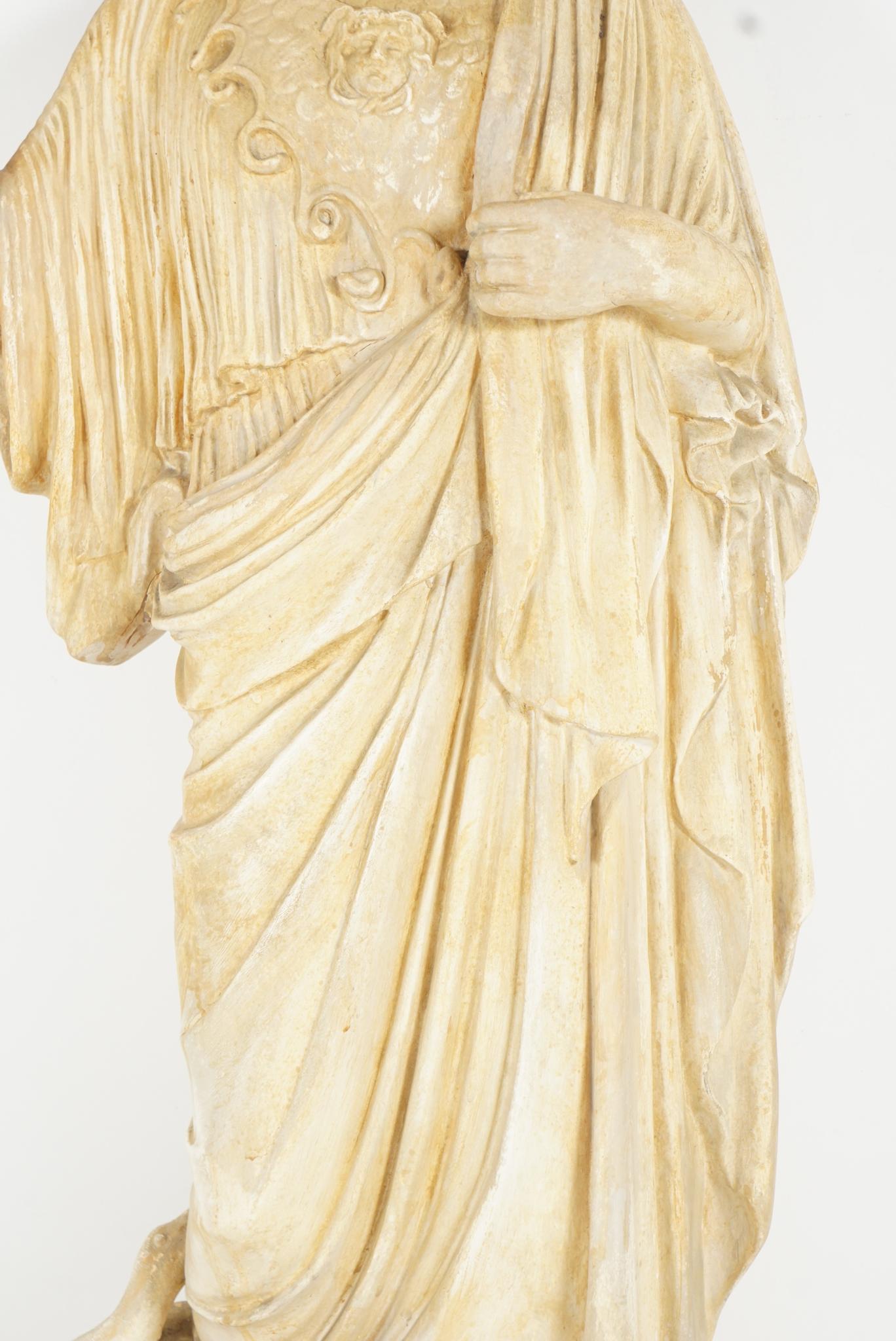 Late 19th Century Plaster Statue of Athena After the Antique In Good Condition In Hudson, NY