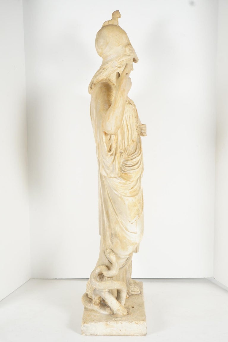 Late 19th Century Plaster Statue of Athena After the Antique at 1stDibs