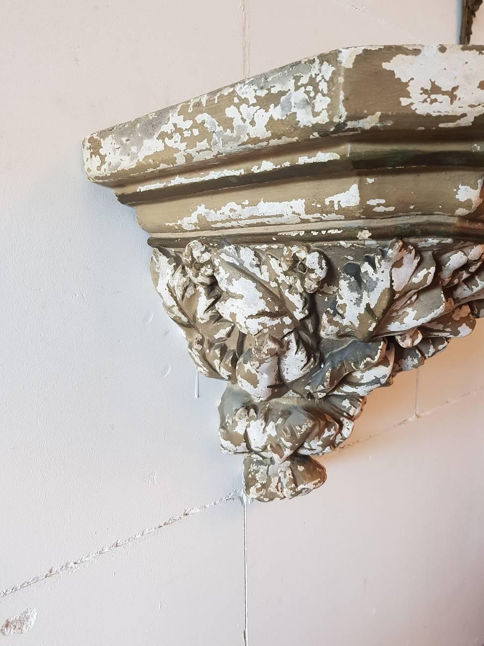 Dutch Late 19th Century Plaster Wall Console or Bracket