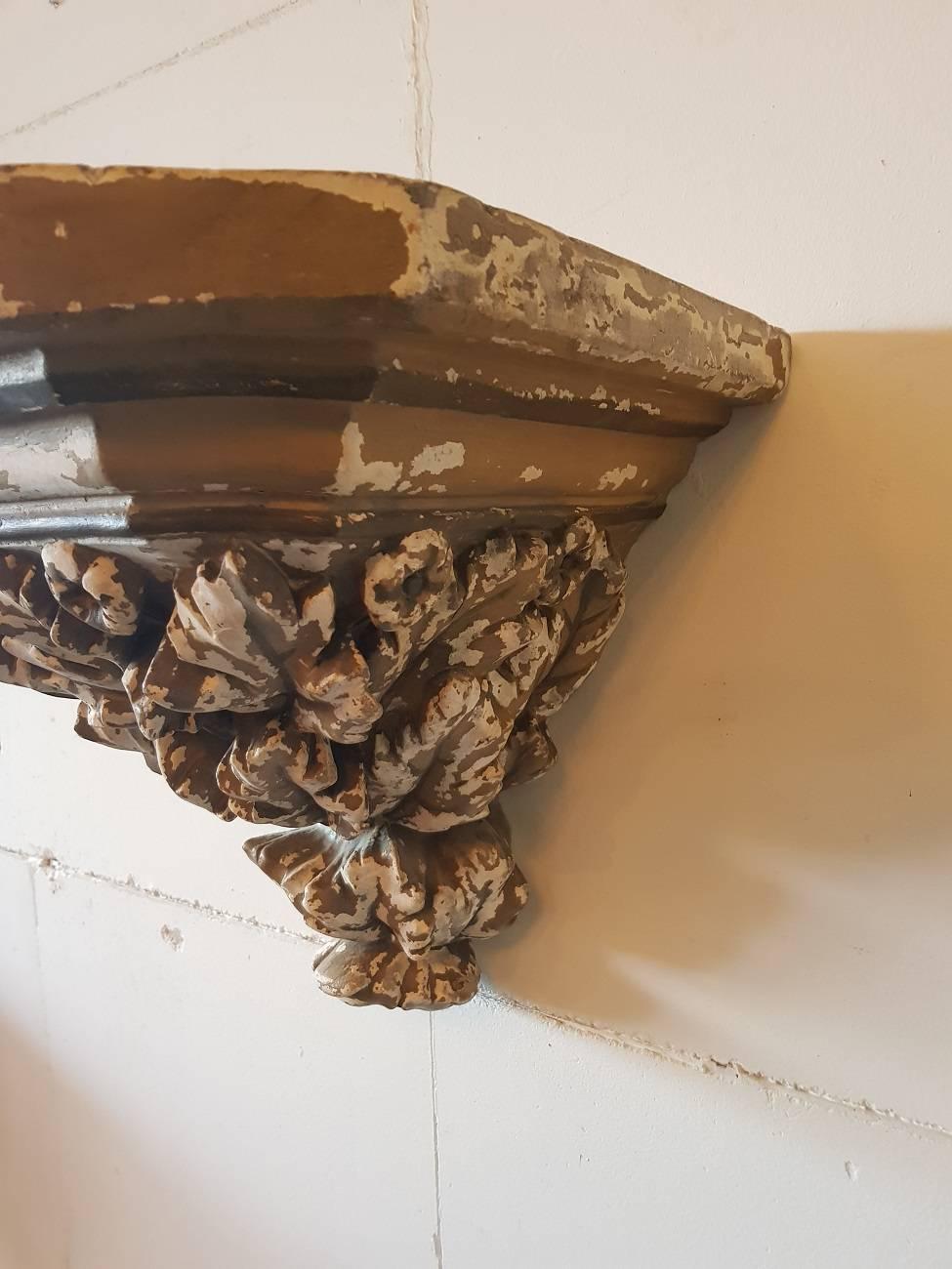 Late 19th Century Plaster Wall Console or Bracket In Excellent Condition In Raalte, NL