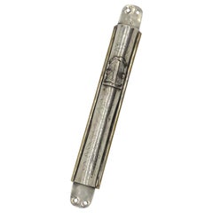 Late 19th Century Polish Silvered Mezuzah by Szlossberg