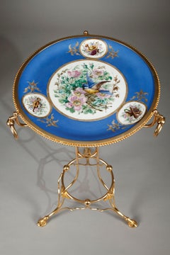 Late 19th Century Porcelain and Ormolu Gueridon in Sevres Taste