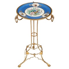 Late 19th Century Porcelain and Ormolu Gueridon in Sevres Taste
