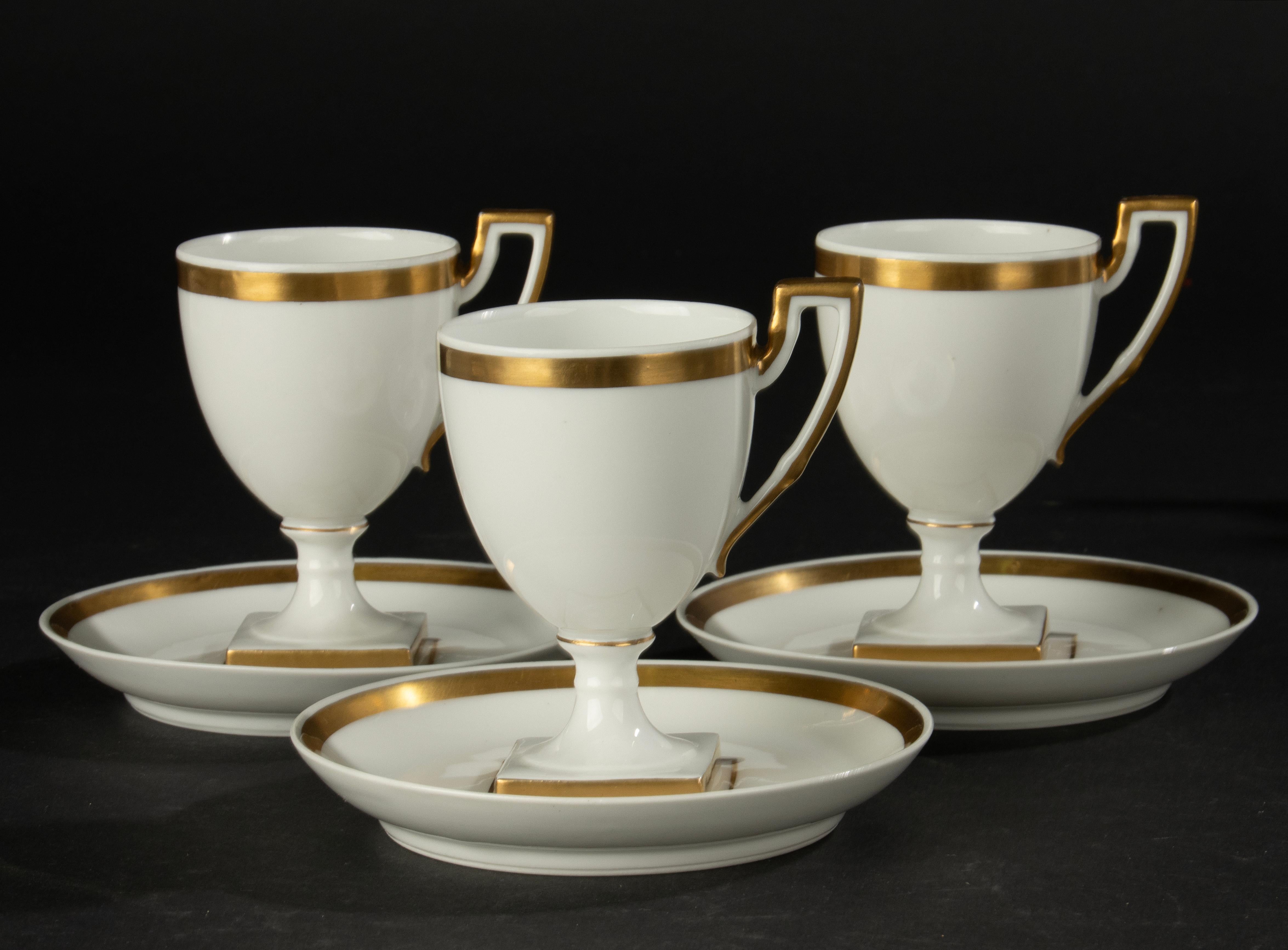 Late 19th Century Porcelain Coffee Set - Paroutaud Frères La Seynie - Limoges In Good Condition In Casteren, Noord-Brabant
