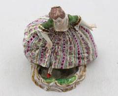 Late 19th Century Porcelain Figurine of a Woman, likely Dresden or Bohemia