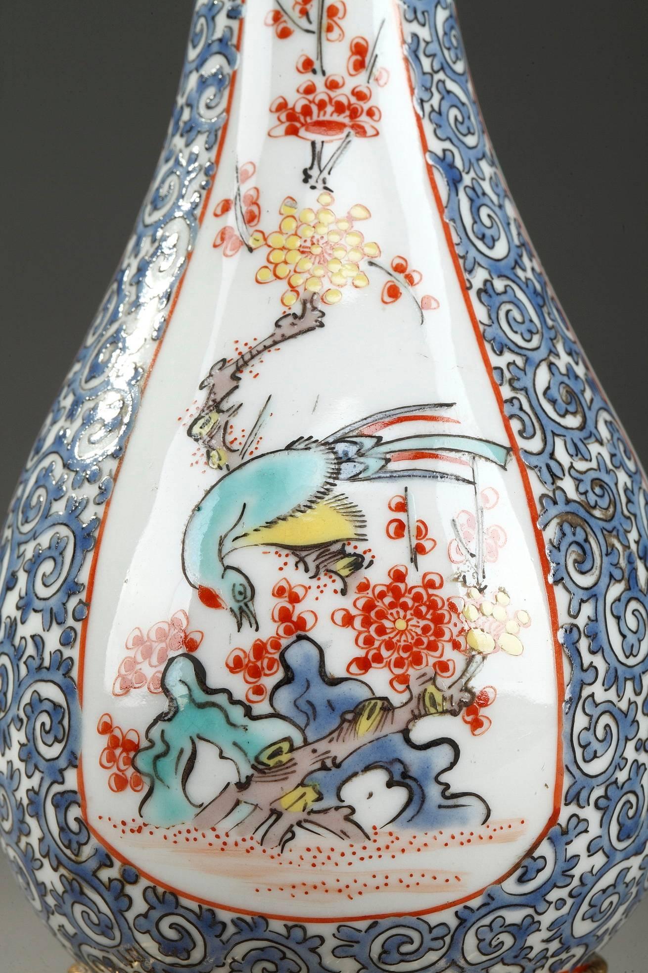 French Late 19th Century Porcelain Perfume Bottle by Samson, Paris For Sale