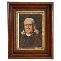 Late 19th Century Portrait of Franz Liszt. Framed Oil on Board
