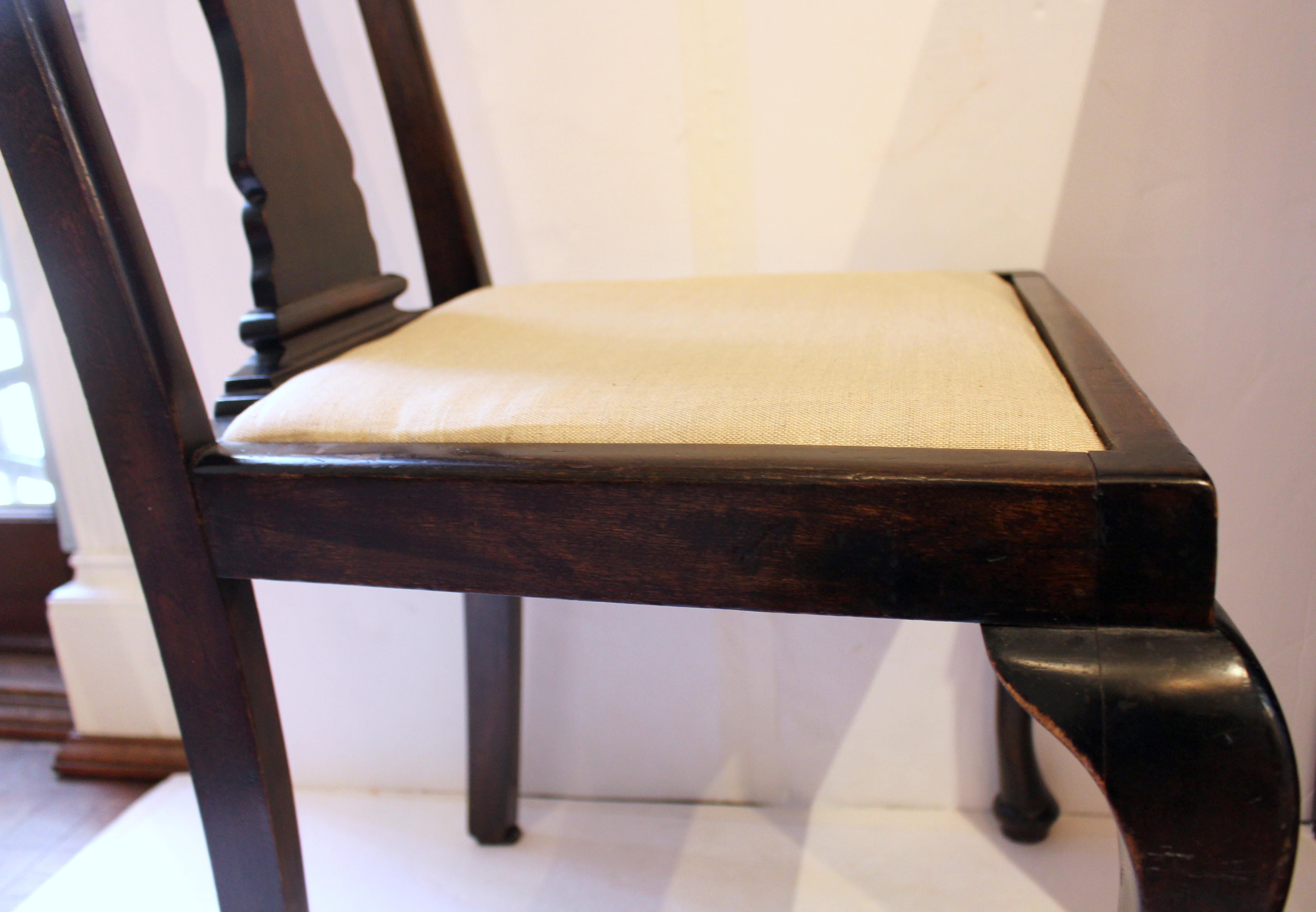 Bois Fin du 19e siècle Chaise d'appoint de style Queen Anne, anglais en vente