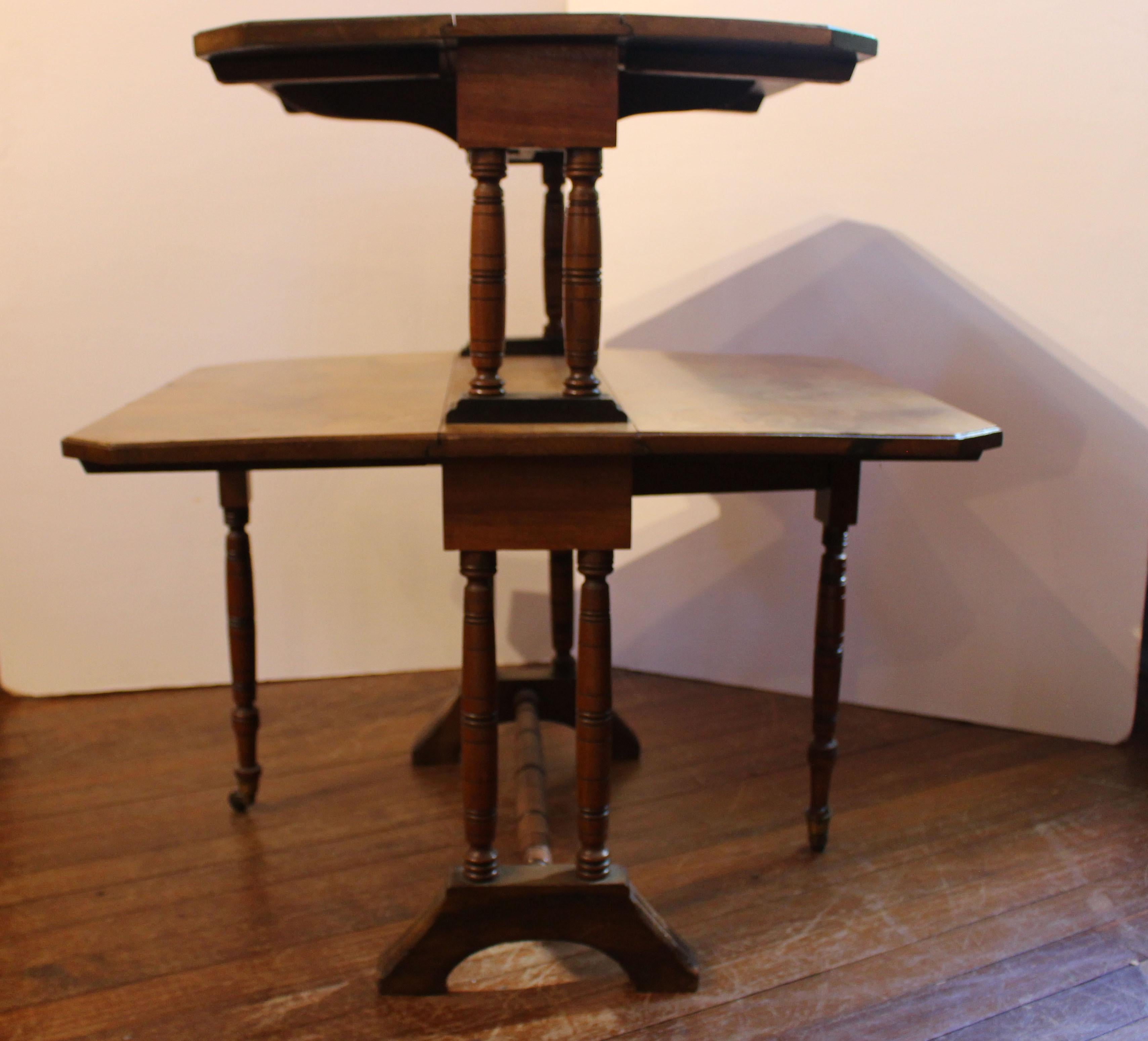 Carved Late 19th Century Rare Double Sutherland Table