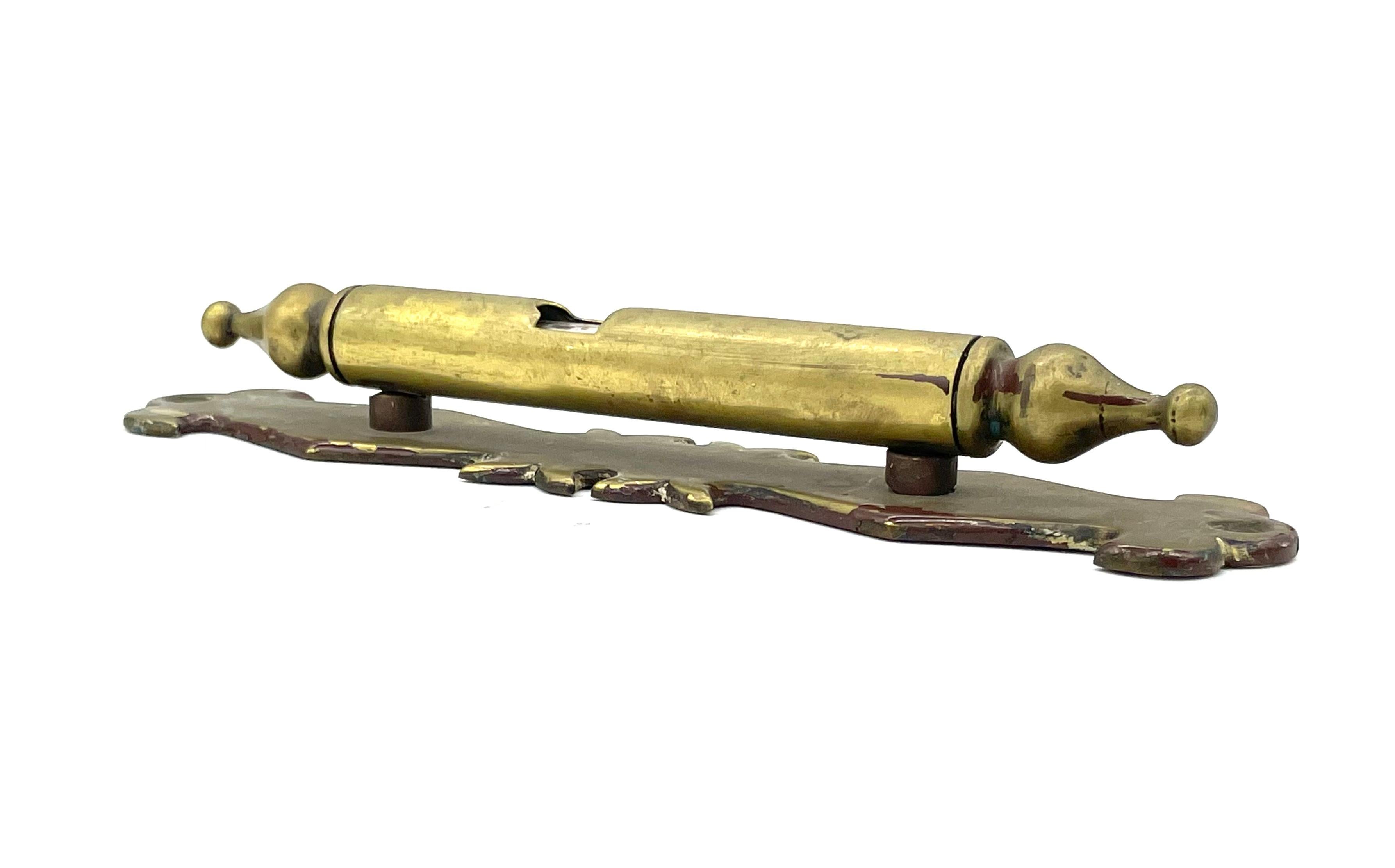 Neoclassical Revival Late 19th Century Rare Indian Brass Mezuzah Case from Cochin