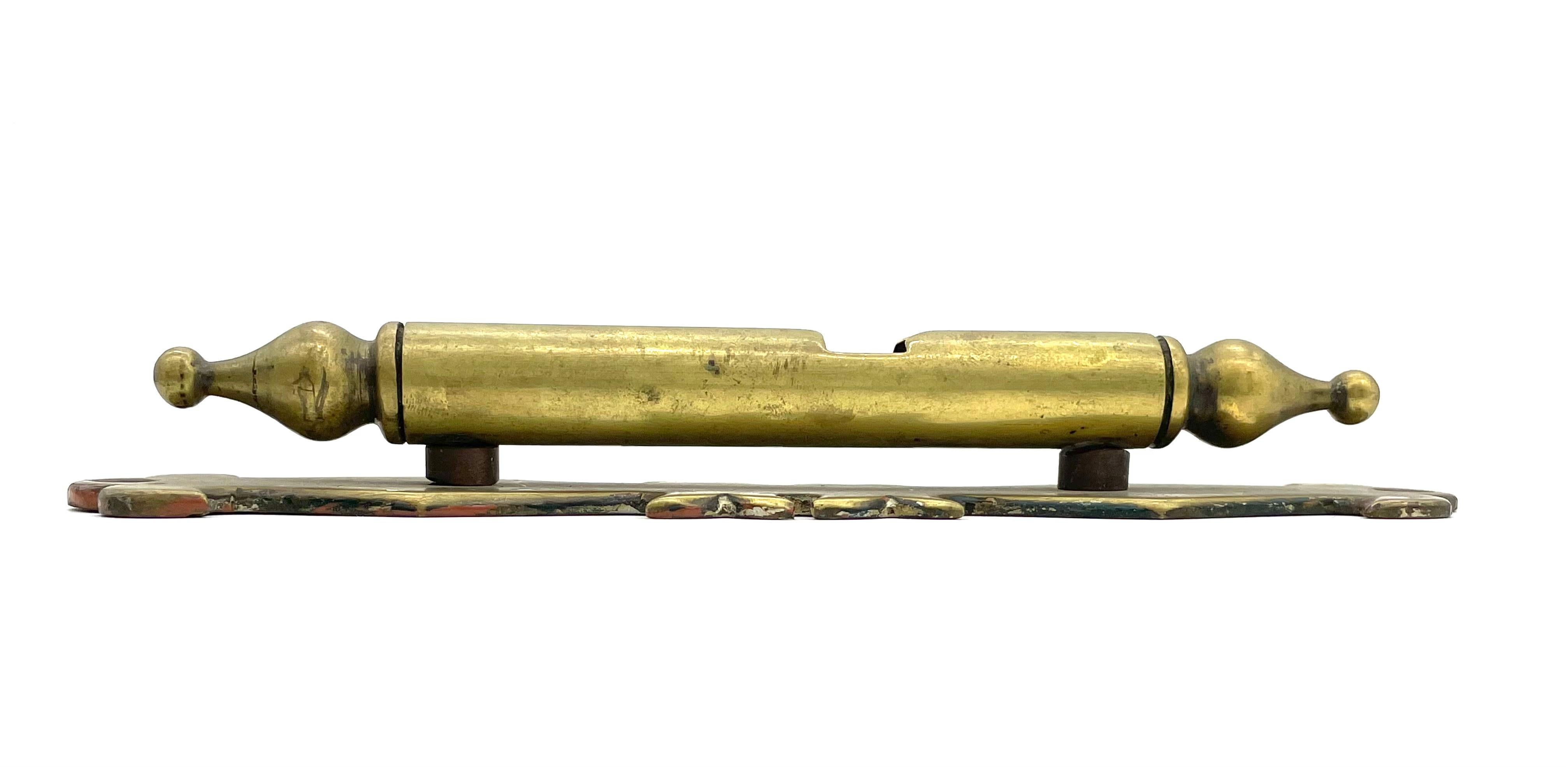 Cast Late 19th Century Rare Indian Brass Mezuzah Case from Cochin