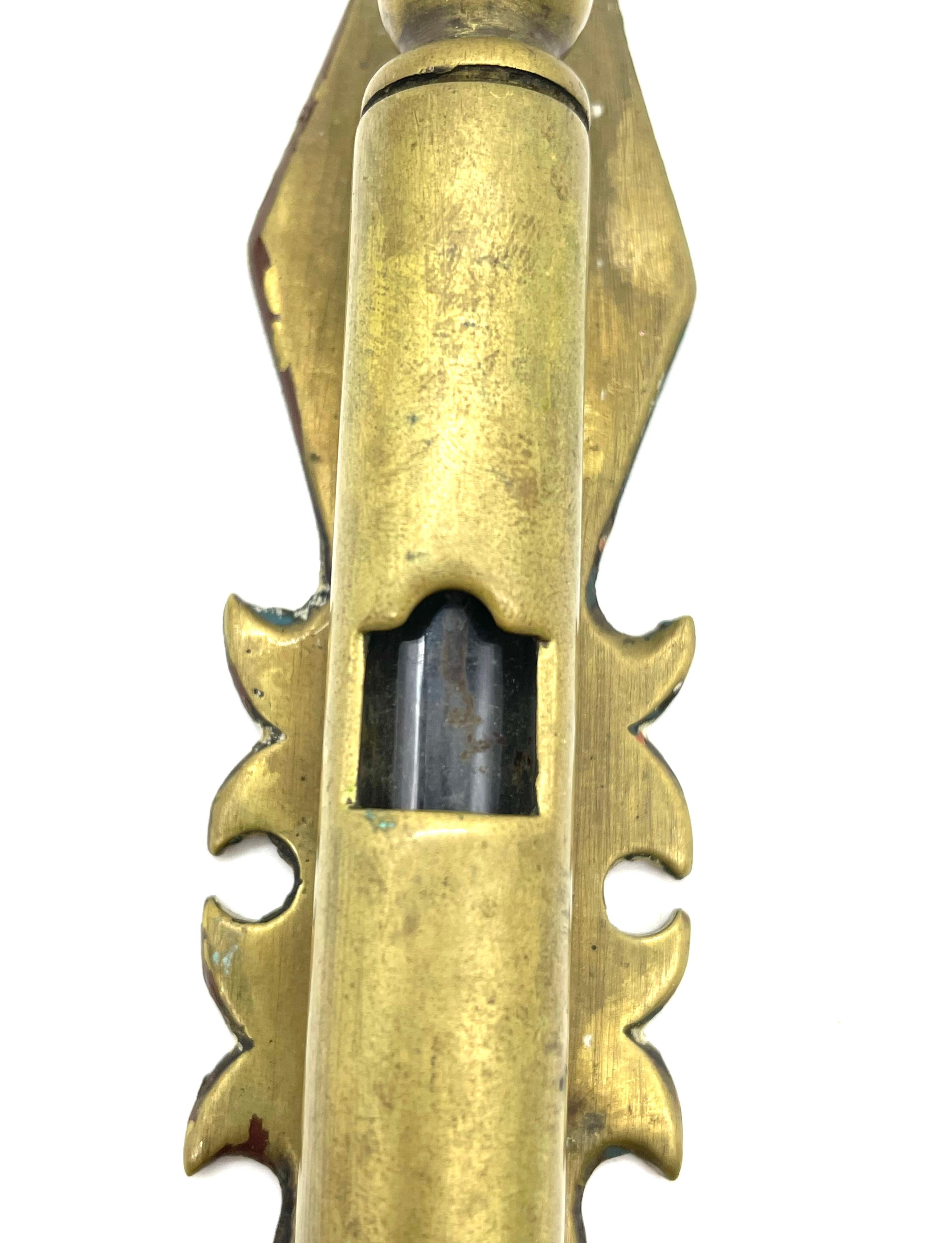 Late 19th Century Rare Indian Brass Mezuzah Case from Cochin In Excellent Condition In New York, NY