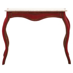 Antique Late 19th Century Red Console Table
